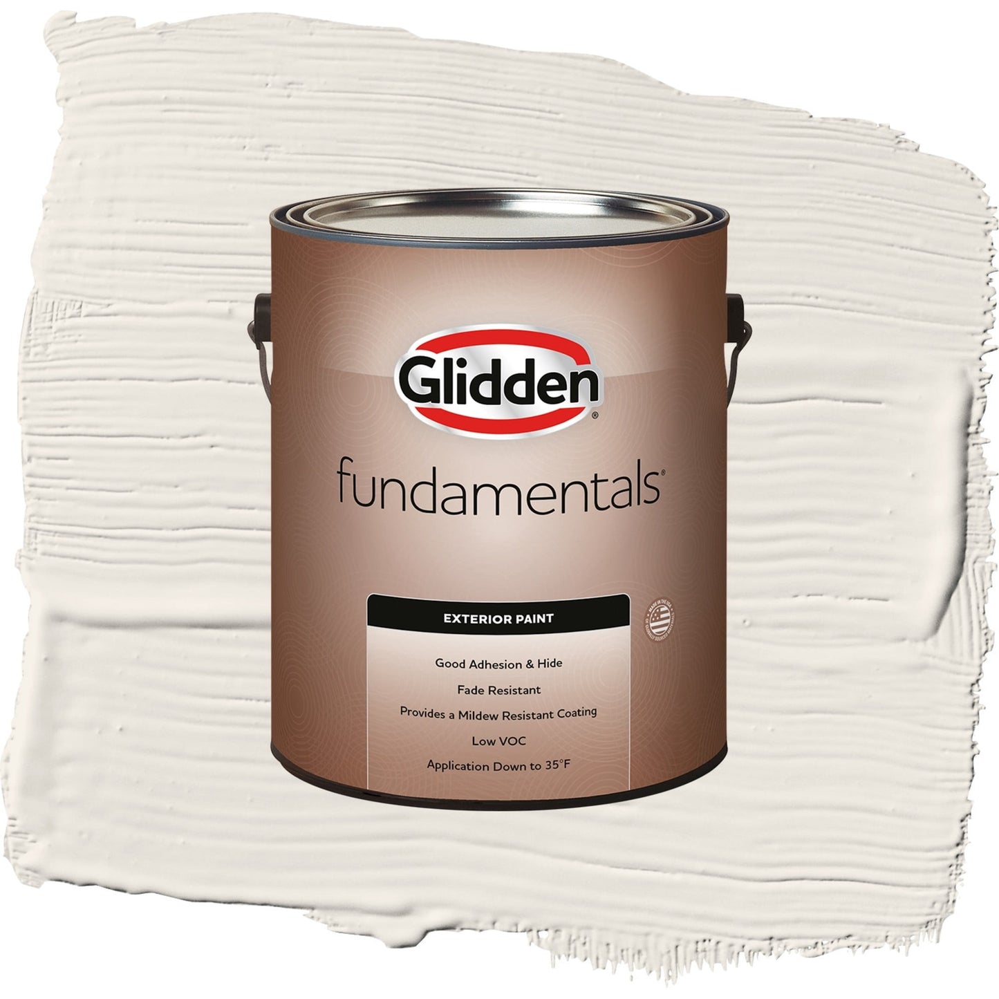 Glidden Fundamentals Mountain Gray / Gray, Satin Exterior Paint, 1 Gallon