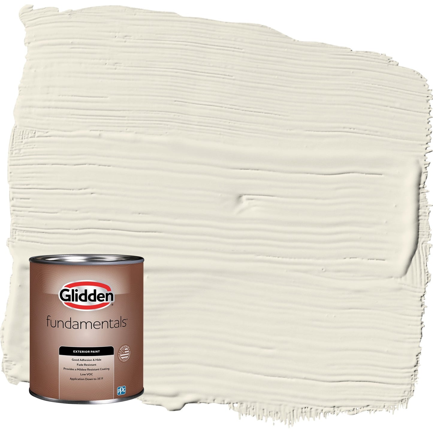 Glidden Fundamentals Off White / White Semi-Gloss Exterior Paint, 1 Quart