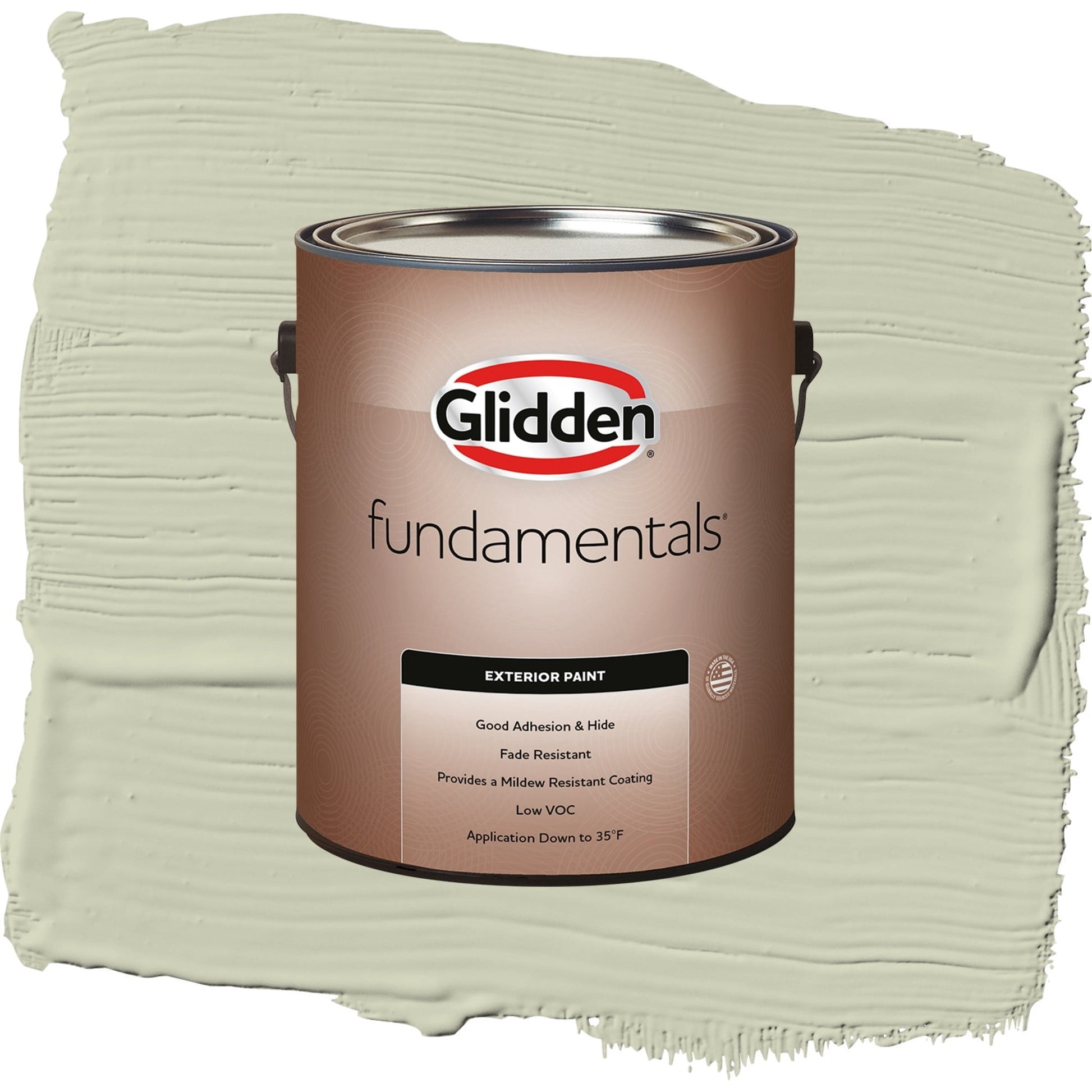 Glidden Fundamentals Only Olive / Green, Flat Exterior Paint, 1 Gallon