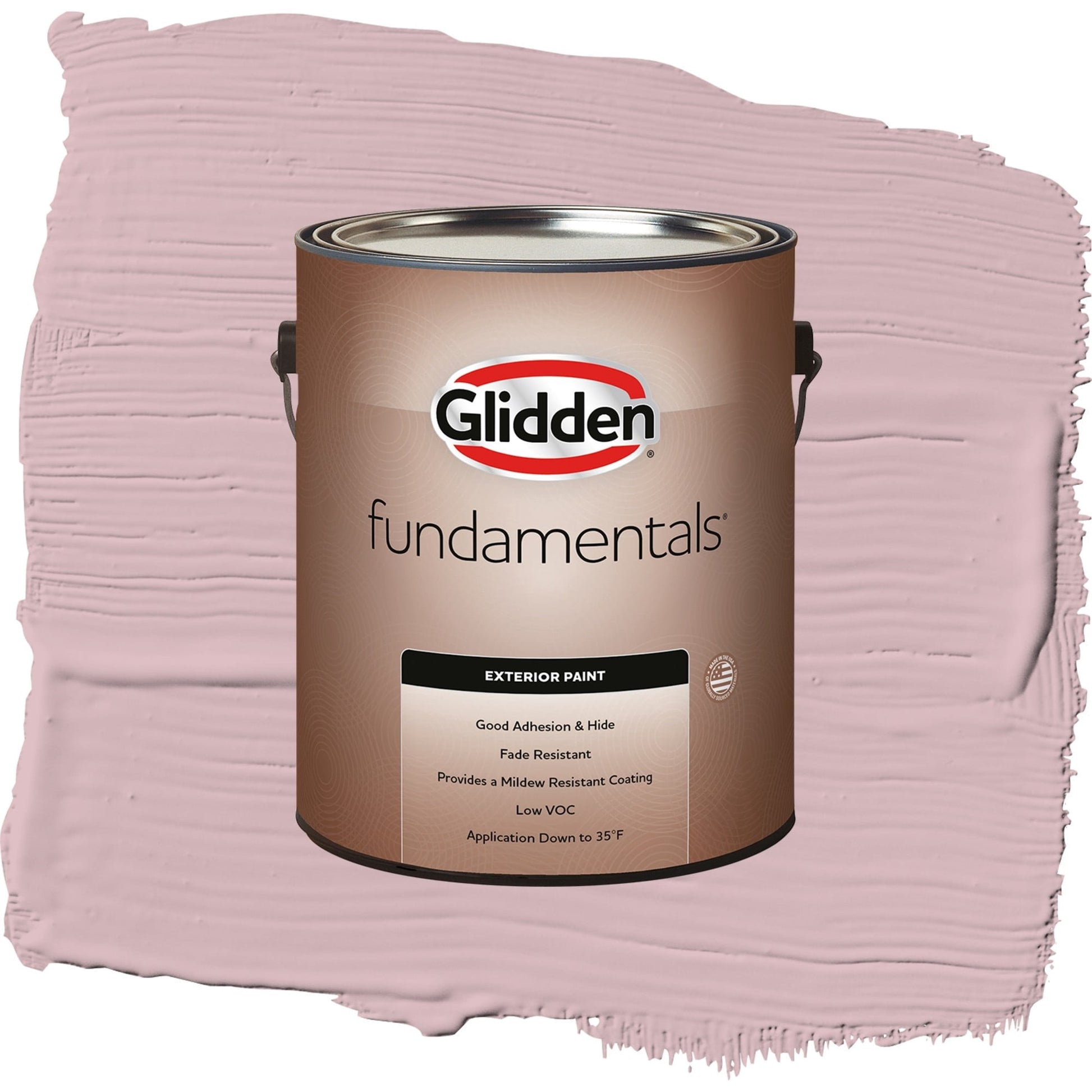 Glidden Fundamentals Rose Stain / Pink, Semi-Gloss Exterior Paint, 1 Gallon