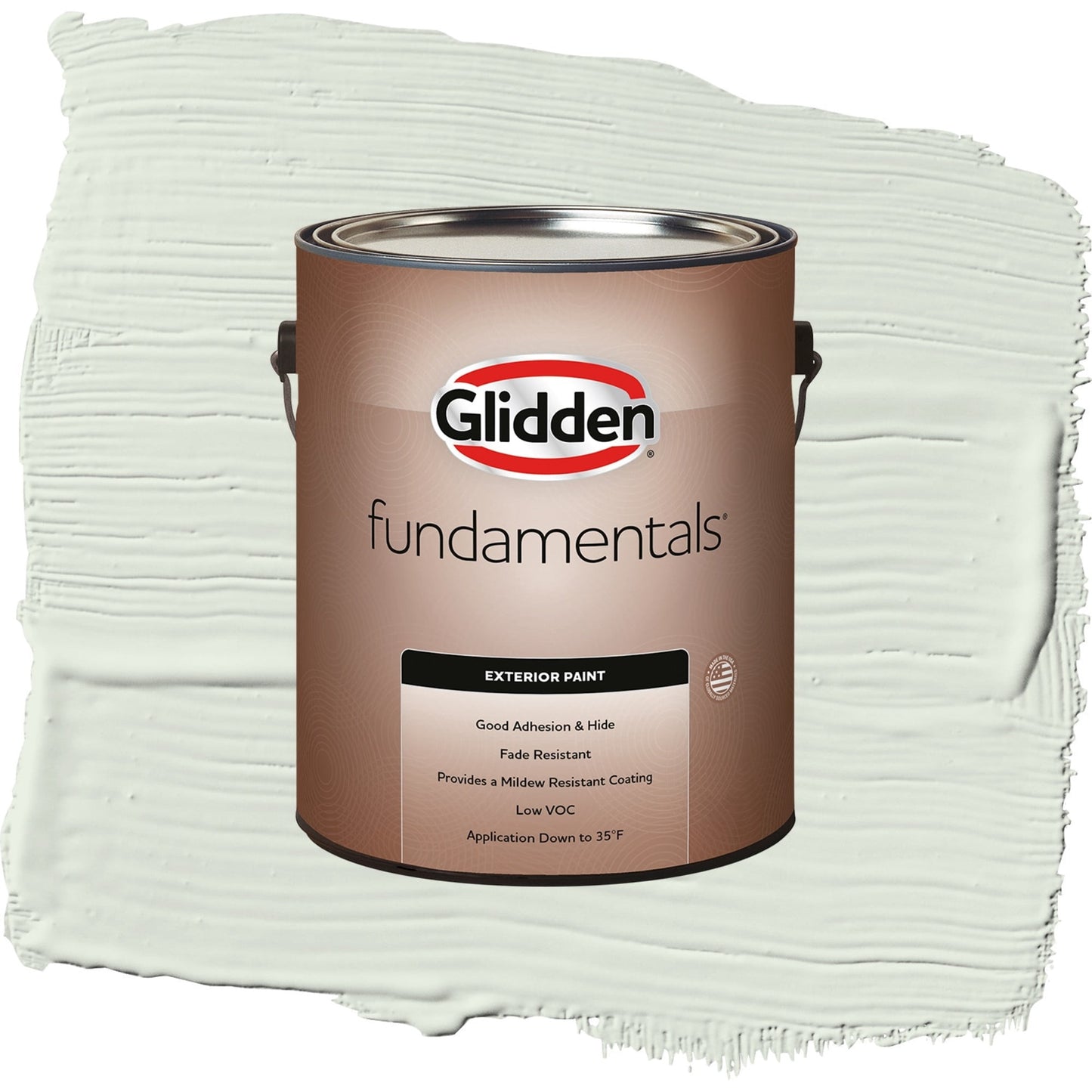Glidden Fundamentals Salty Breeze / Green, Semi-Gloss Exterior Paint, 1 Gallon