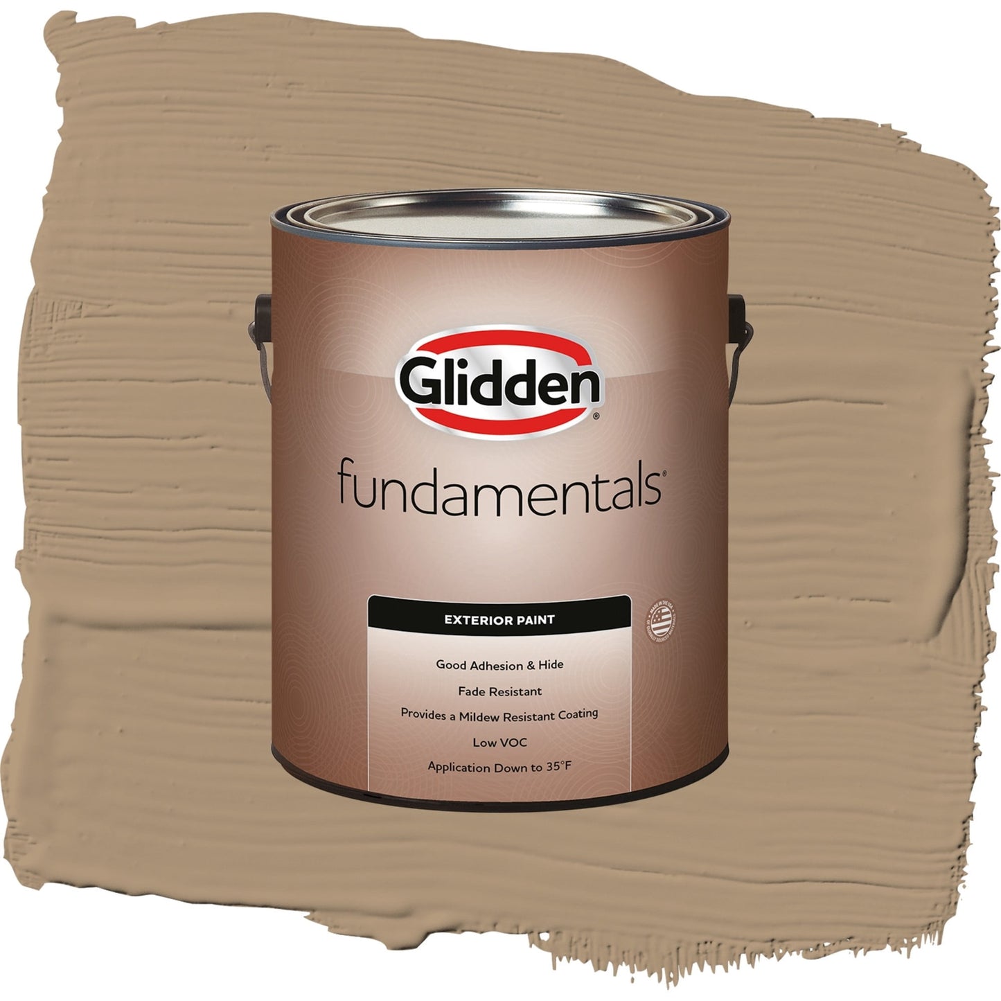 Glidden Fundamentals Sauteed Mushroom / Beige, Semi-Gloss Exterior Paint, 1 Gallon