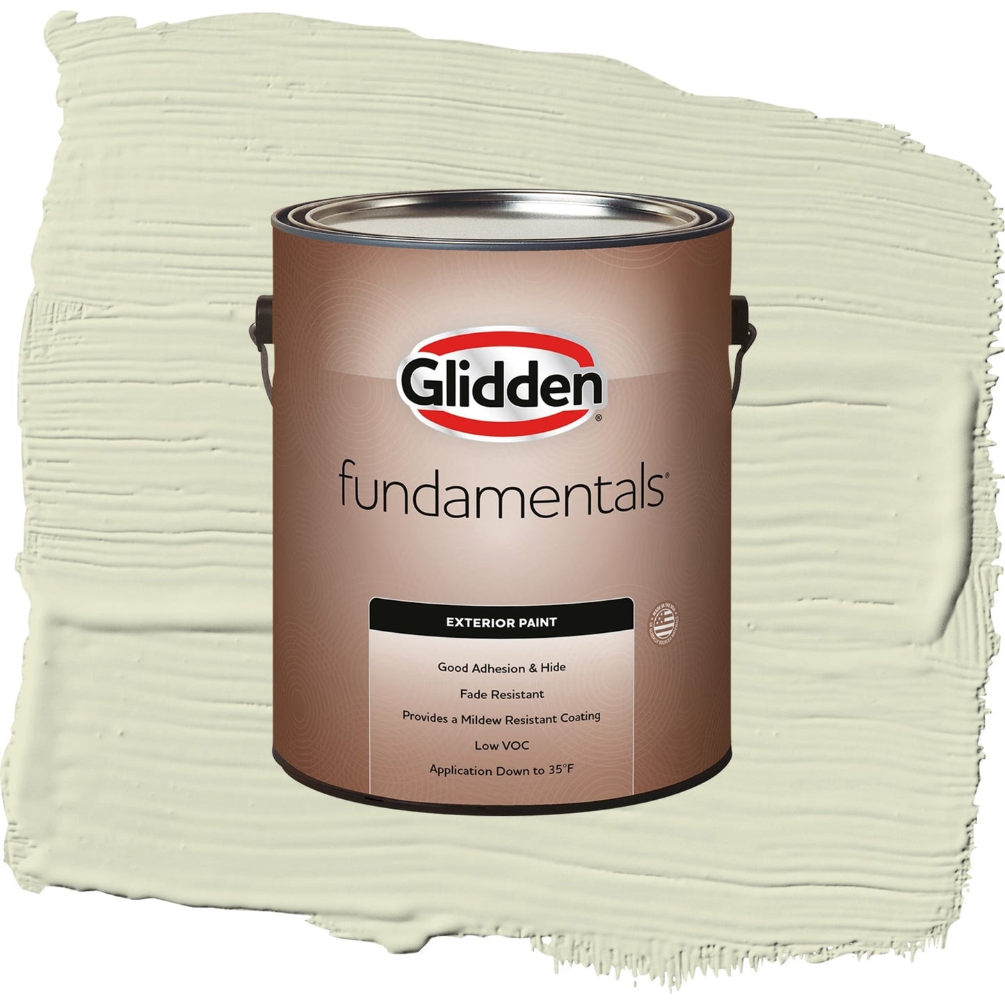 Glidden Fundamentals Slow Dance / Green, Semi-Gloss Exterior Paint, 1 Gallon