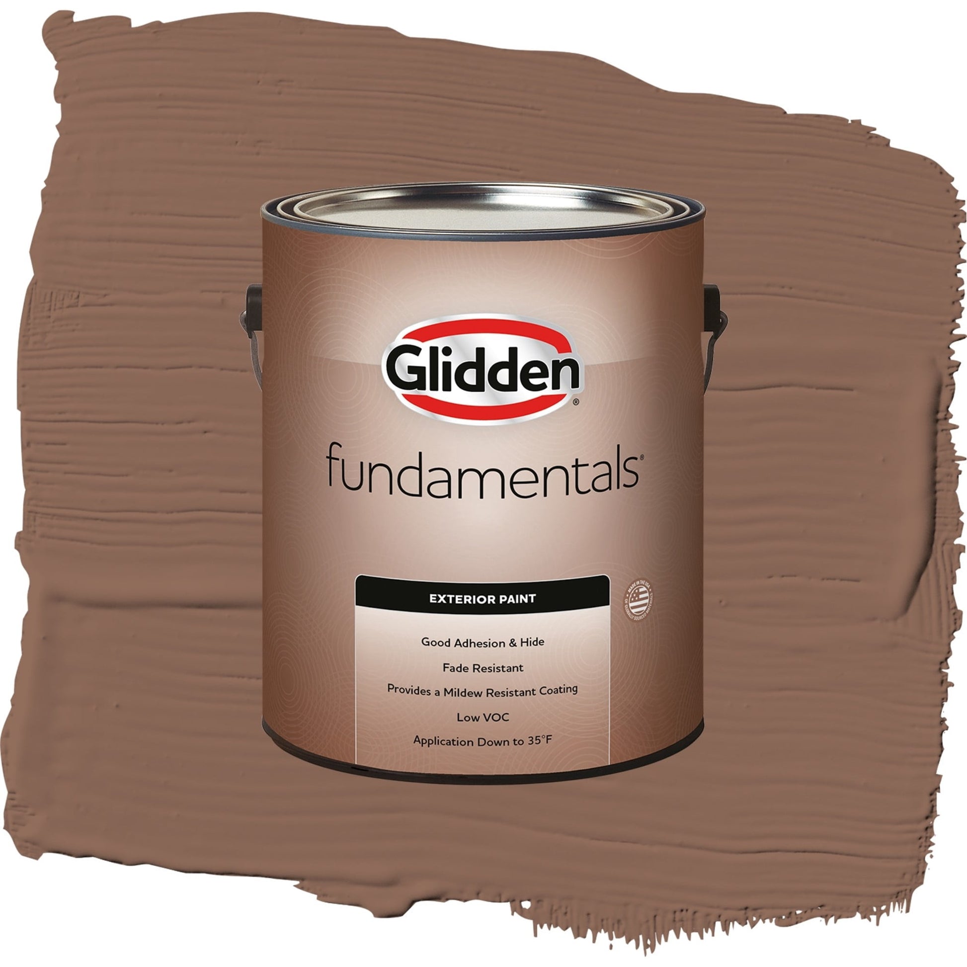 Glidden Fundamentals Suede Leather / Beige, Flat Exterior Paint, 1 Gallon