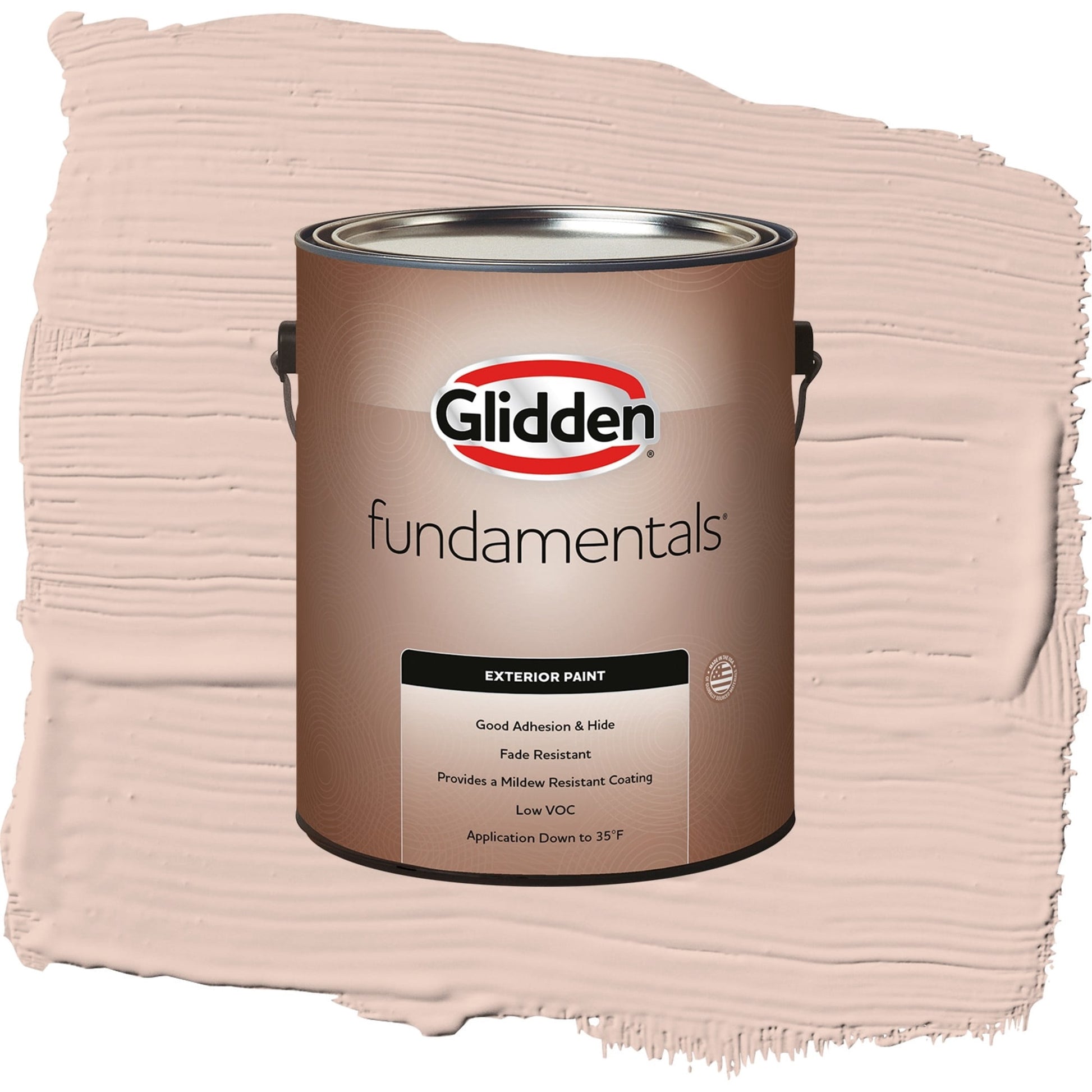 Glidden Fundamentals Sultan Sand / Orange, Flat Exterior Paint, 1 Gallon