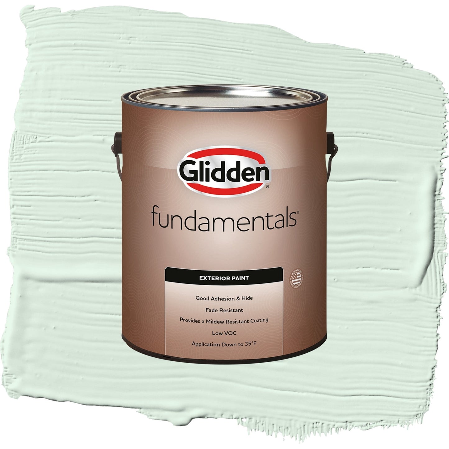 Glidden Fundamentals Tint of Green / Green, Satin Exterior Paint, 1 Gallon