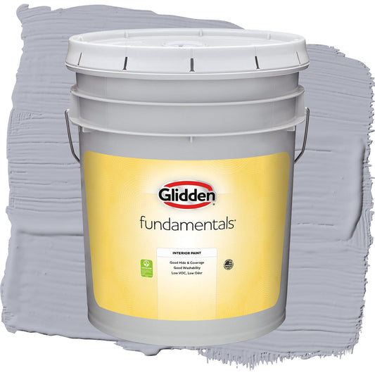 Glidden Fundamentals Glistening Gray / Grey, Flat Interior Paint, 5 Gallon