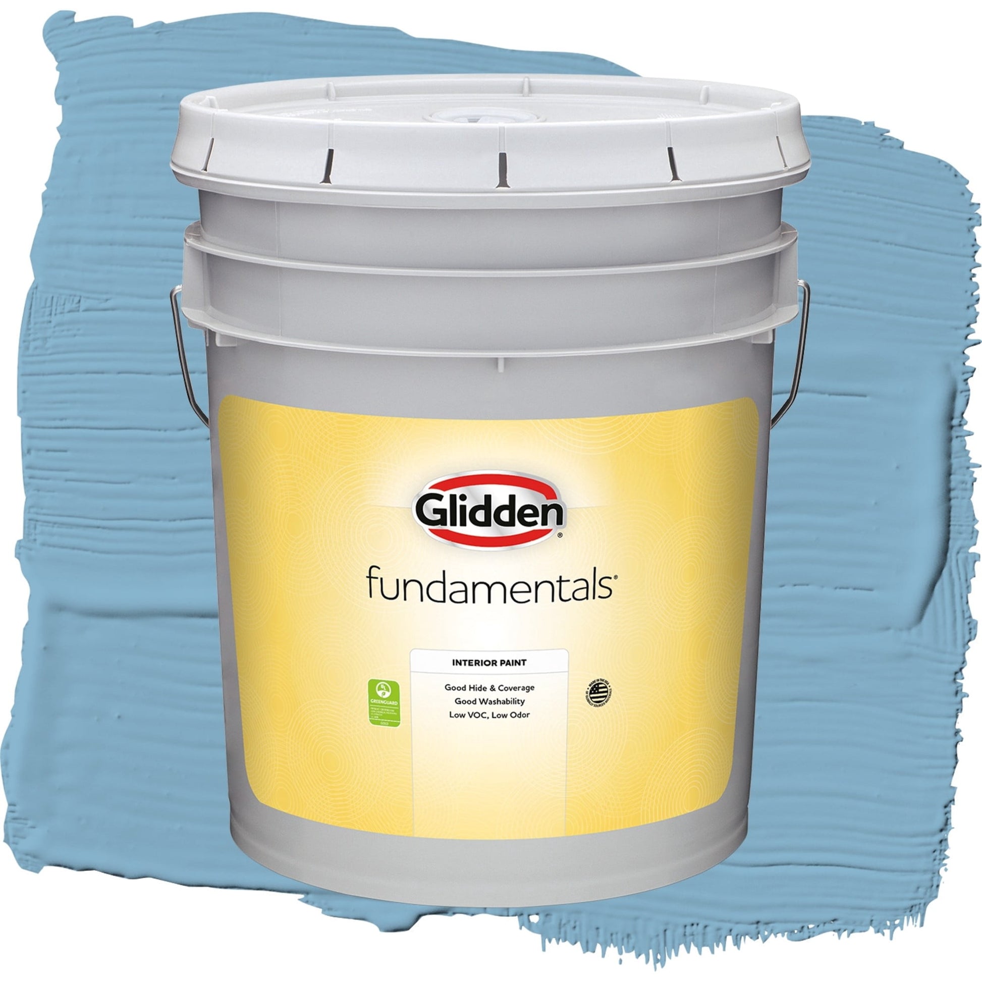 Glidden Fundamentals Arabella / Blue, Flat Interior Paint, 5 Gallon