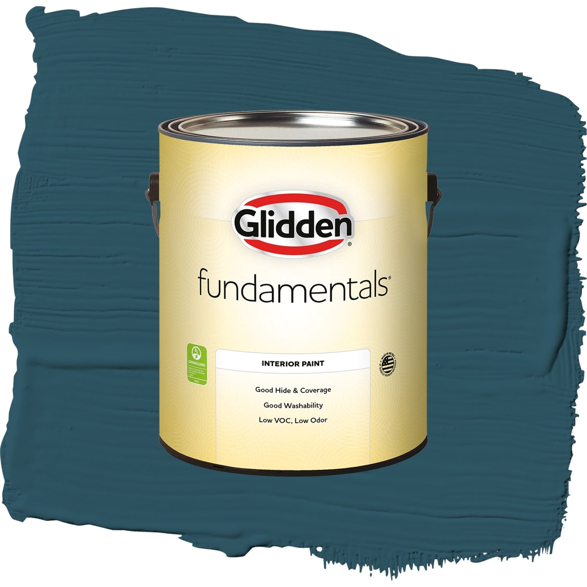 Glidden Fundamentals Blue Bayberry / Green, Semi-Gloss Interior Paint, 1 Gallon