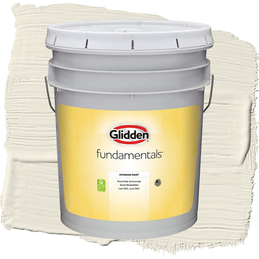Glidden Fundamentals Cold Foam / White Flat Interior Paint, 5 Gallon