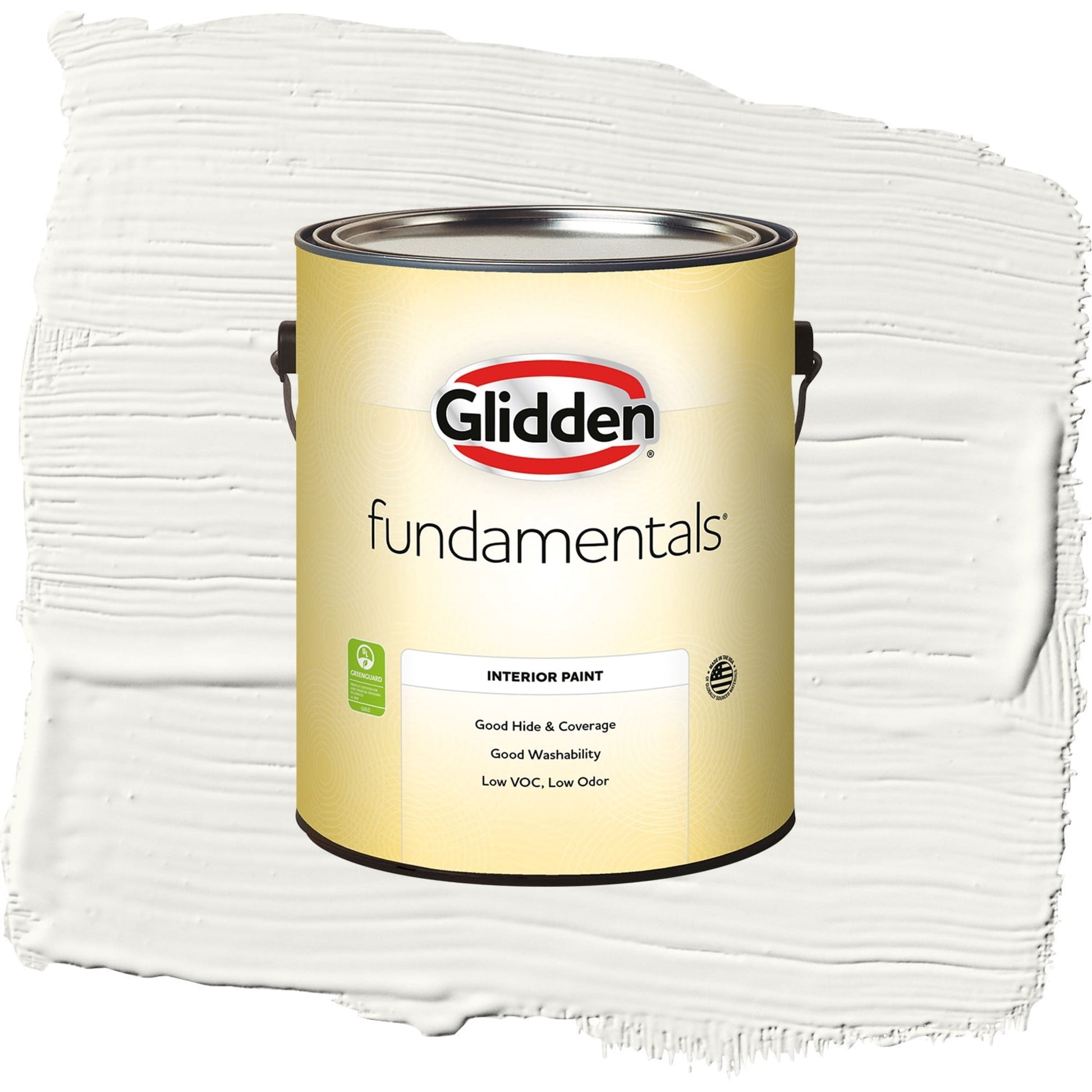 Glidden Fundamentals Commercial White / White Semi-Gloss Interior Paint, 1 Gallon