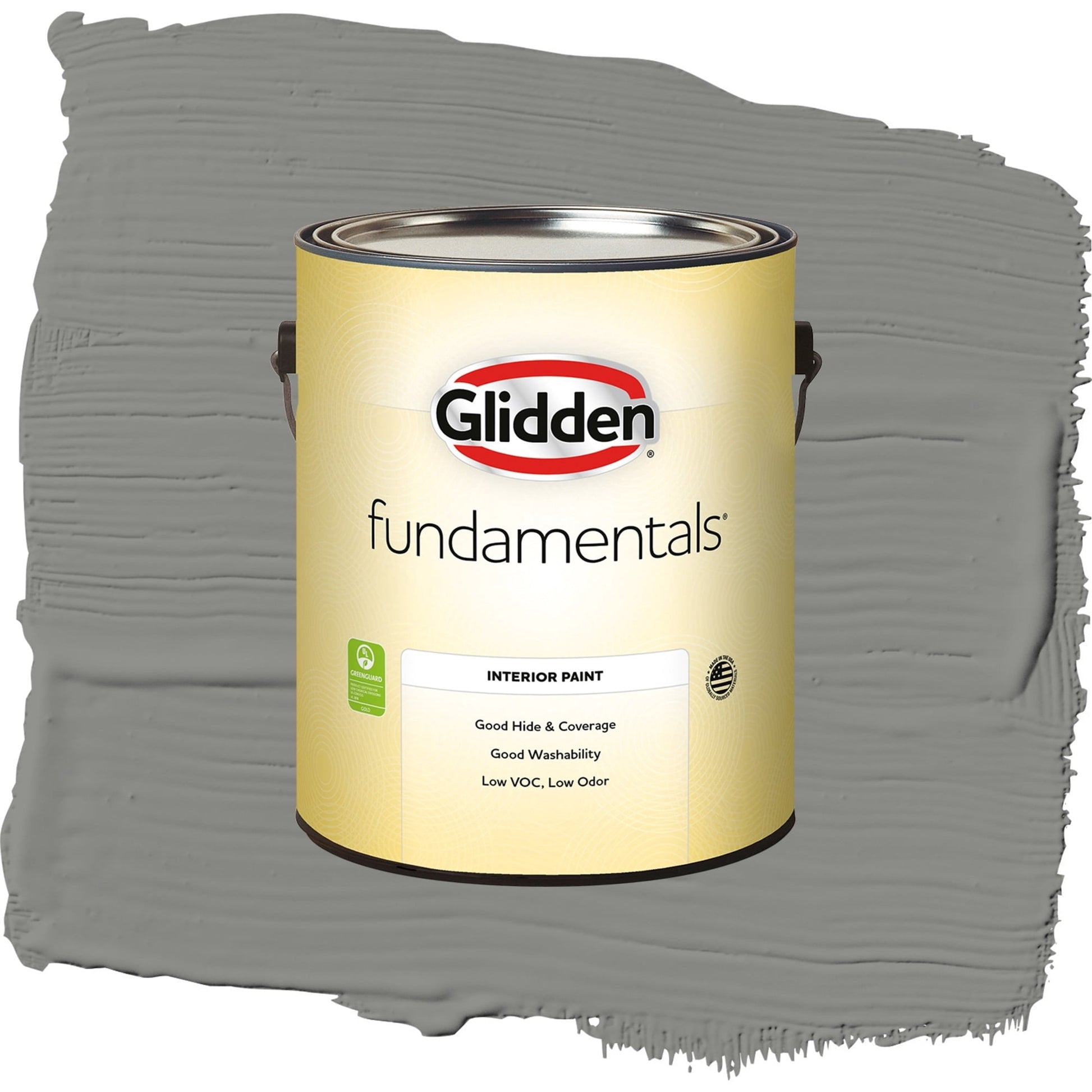 Glidden Fundamentals Downpour / Grey, Semi-Gloss Interior Paint, 1 Gallon