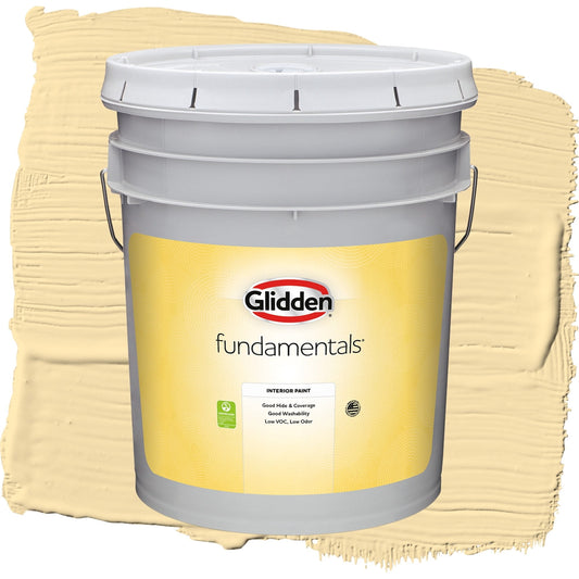 Glidden Fundamentals Dusty Yellow / Yellow, Flat Interior Paint, 5 Gallon