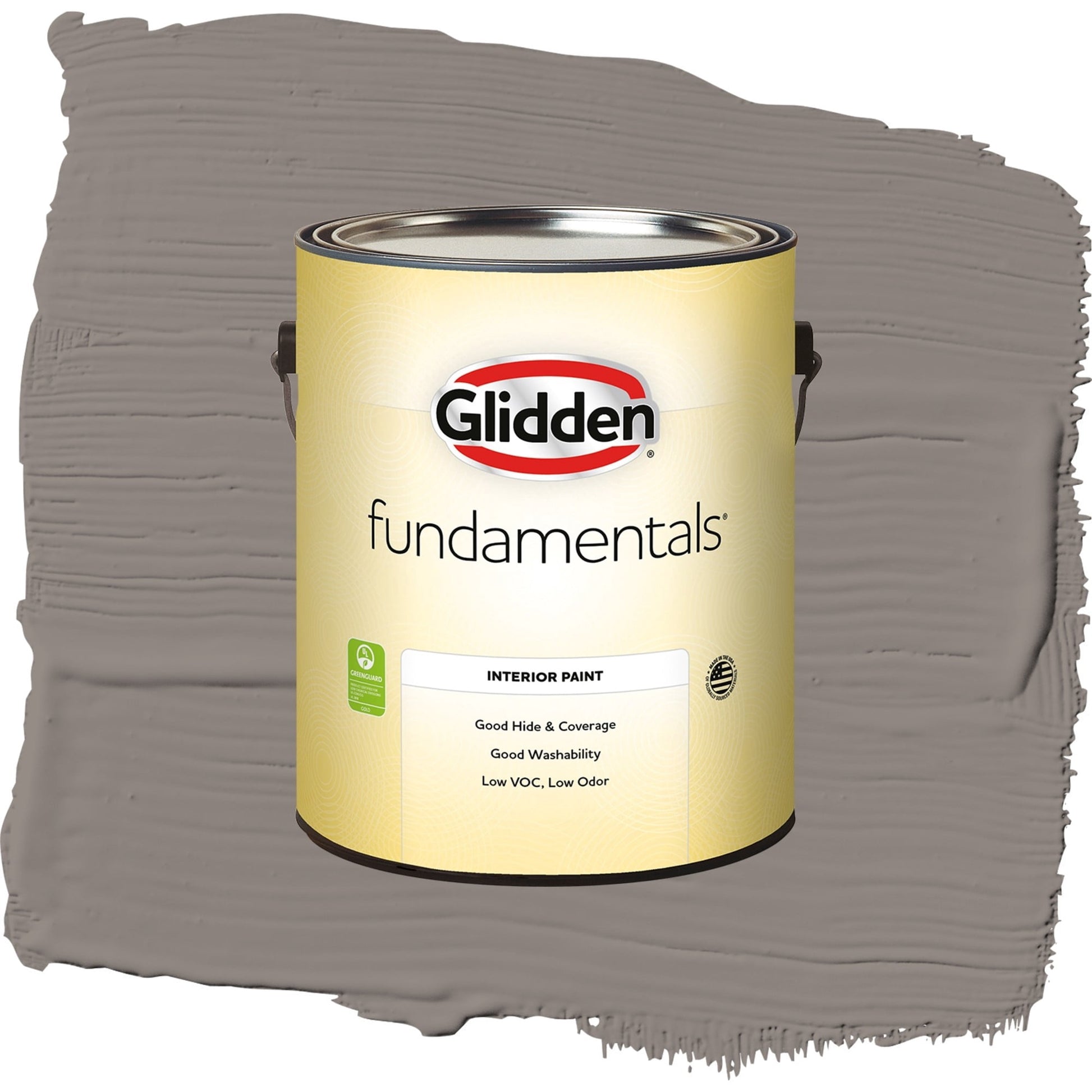 Glidden Fundamentals Elephant Gray / Grey, Eggshell Interior Paint, 1 Gallon