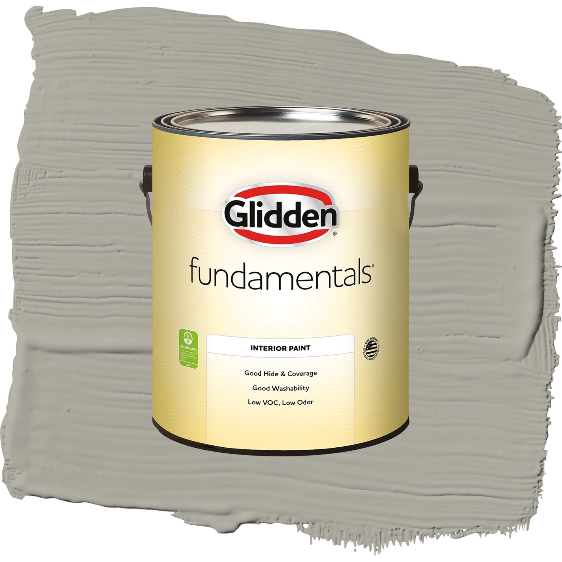 Glidden Fundamentals Hot Stone / Gray, Eggshell Interior Paint, 1 Gallon