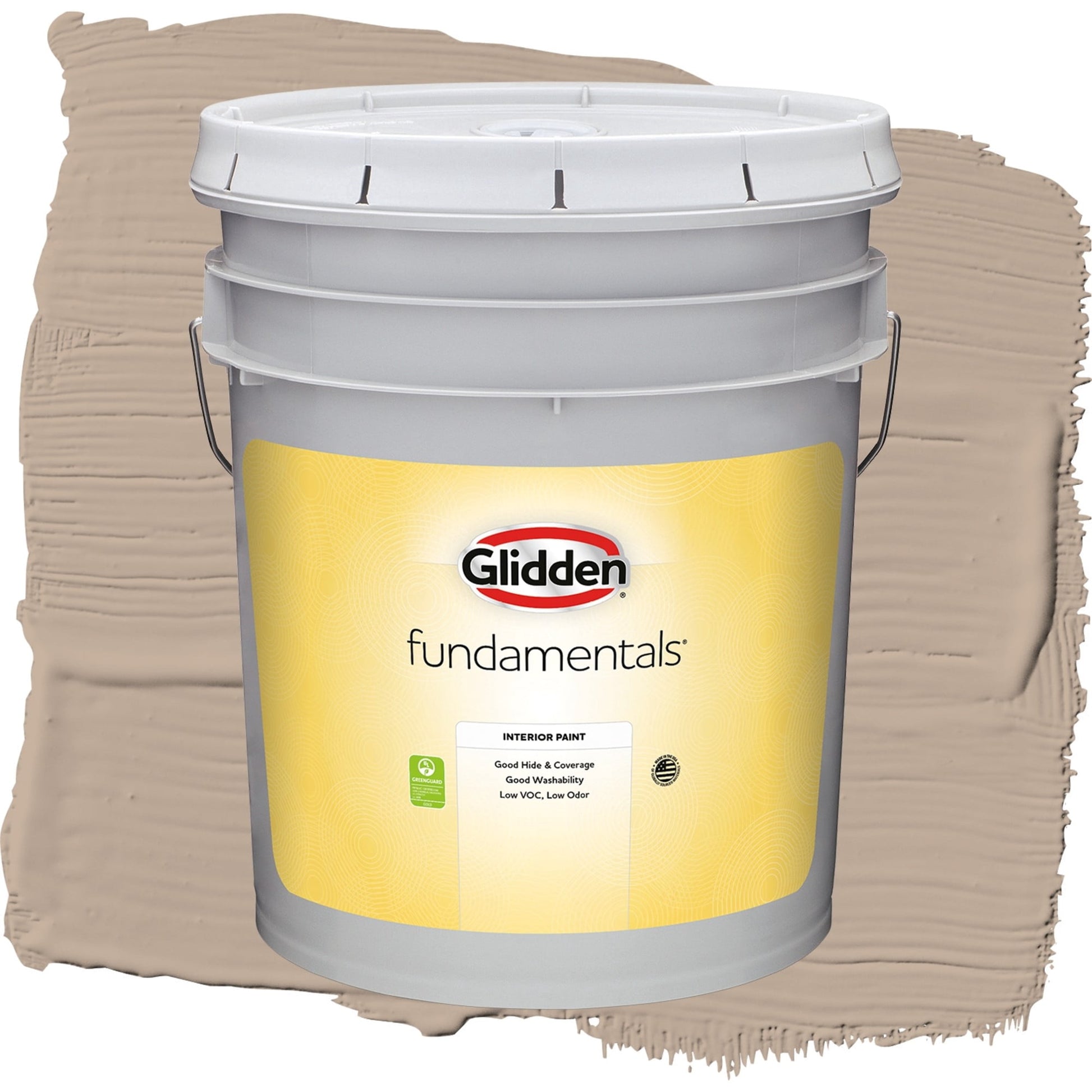 Glidden Fundamentals Notorious / Brown, Eggshell Interior Paint, 5 Gallon