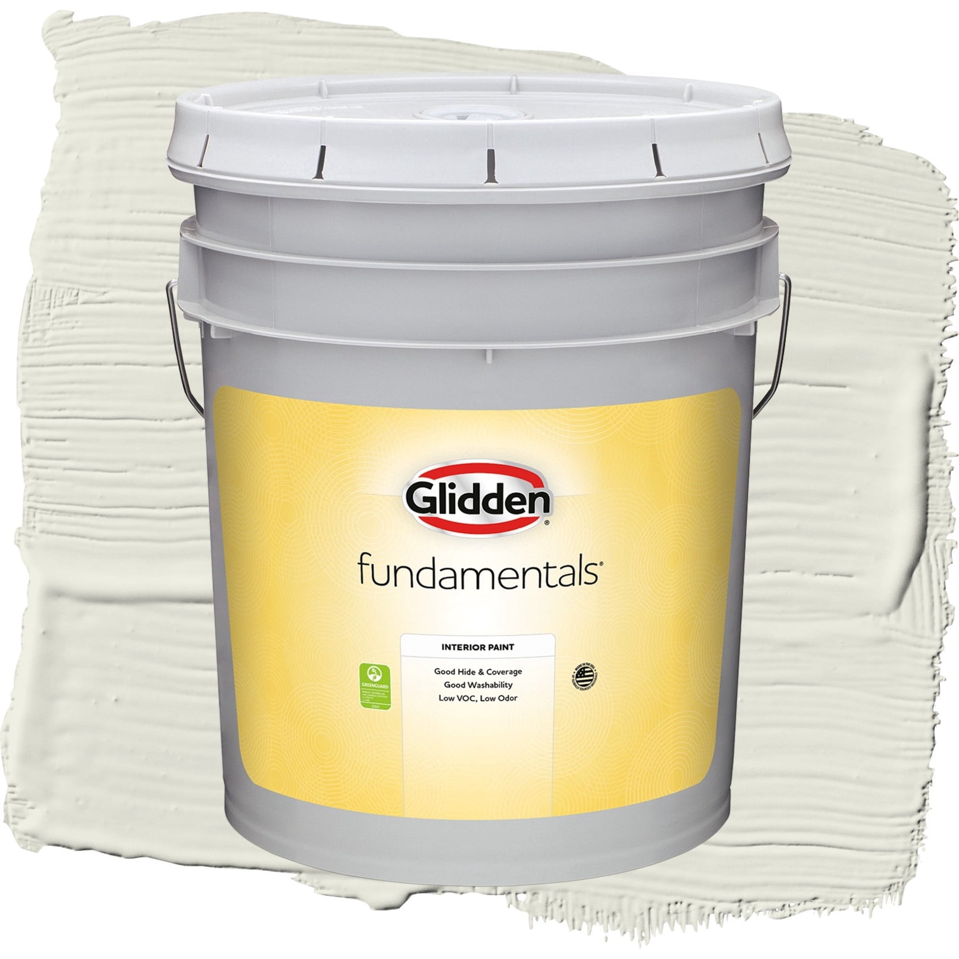 Glidden Fundamentals Rain Cloud / Green, Flat Interior Paint, 5 Gallon