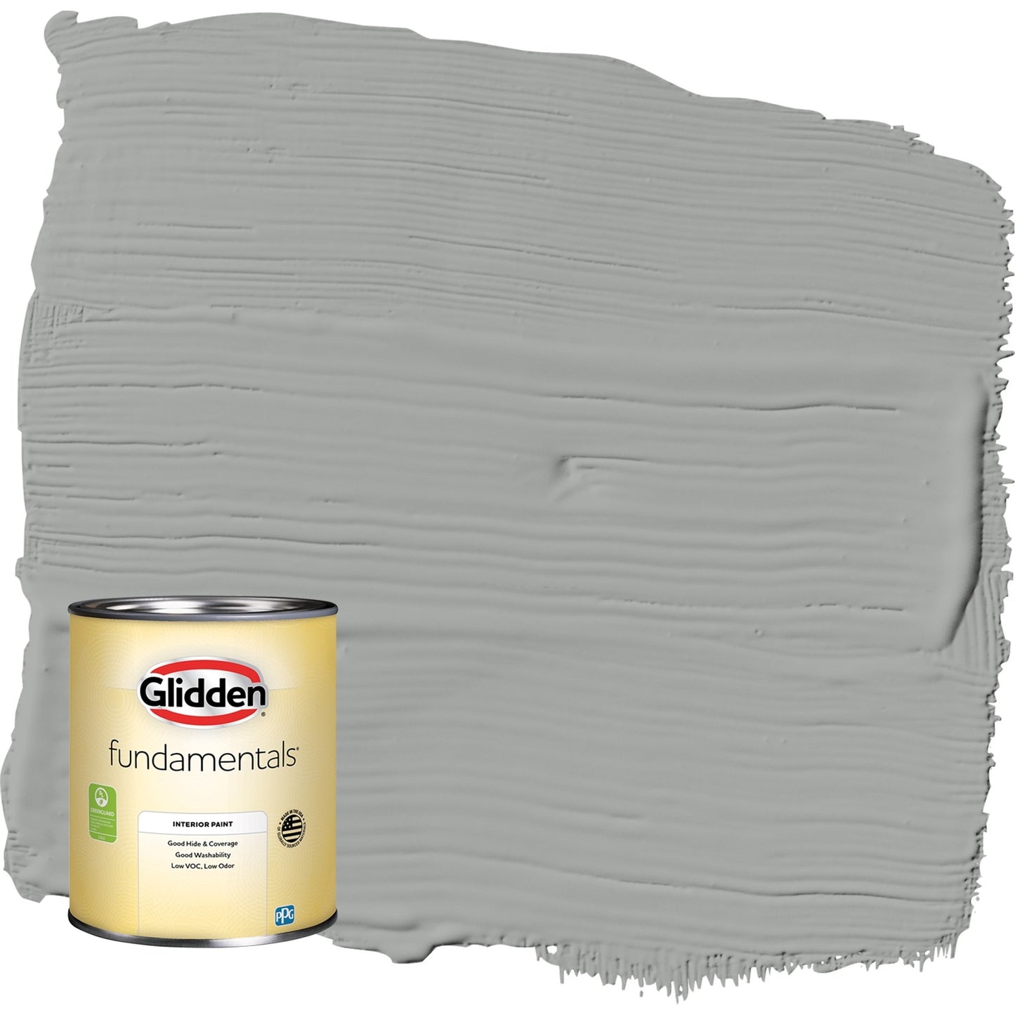 Glidden Fundamentals Stepping Stone / Gray Eggshell Interior Paint, 1 Quart