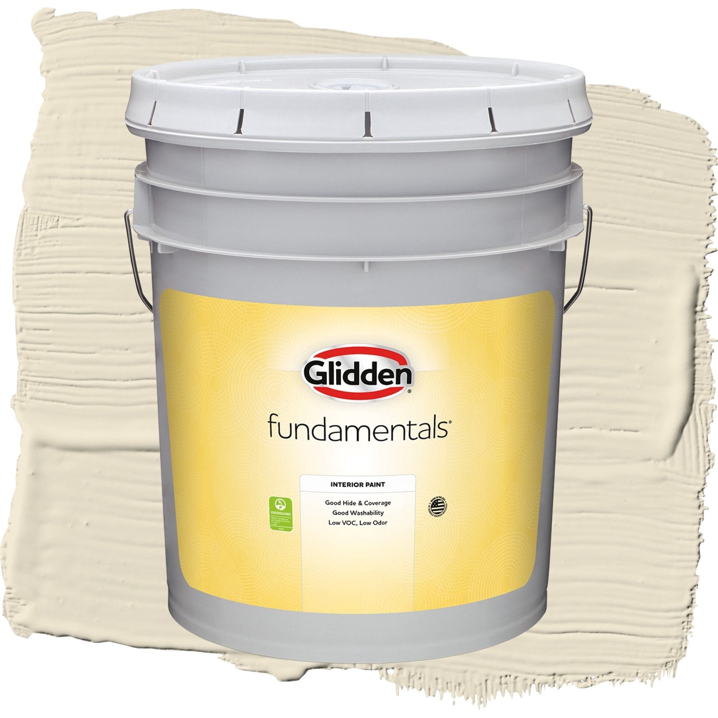Glidden Fundamentals Sugar Cookie / Off-White Eggshell Interior Paint, 5 Gallon