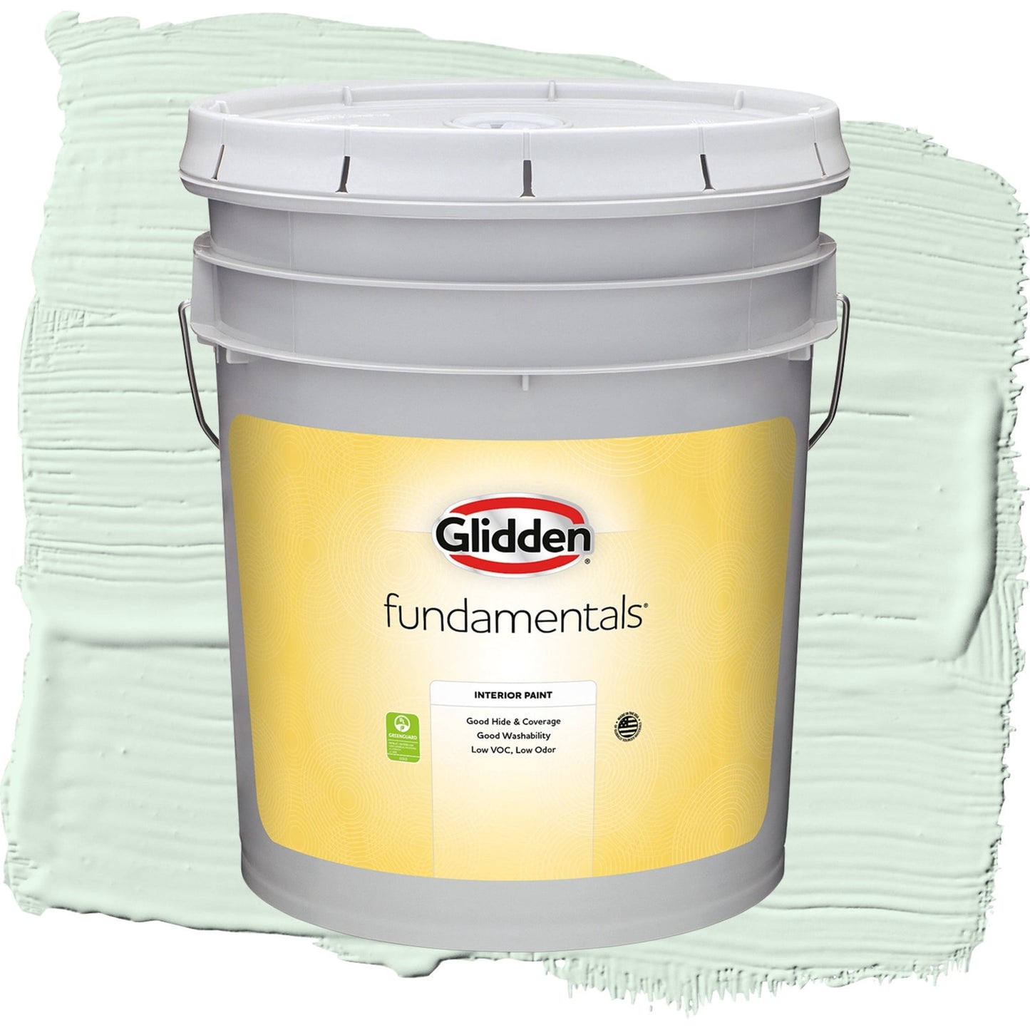 Glidden Fundamentals Tint of Green / Green, Flat Interior Paint, 5 Gallon