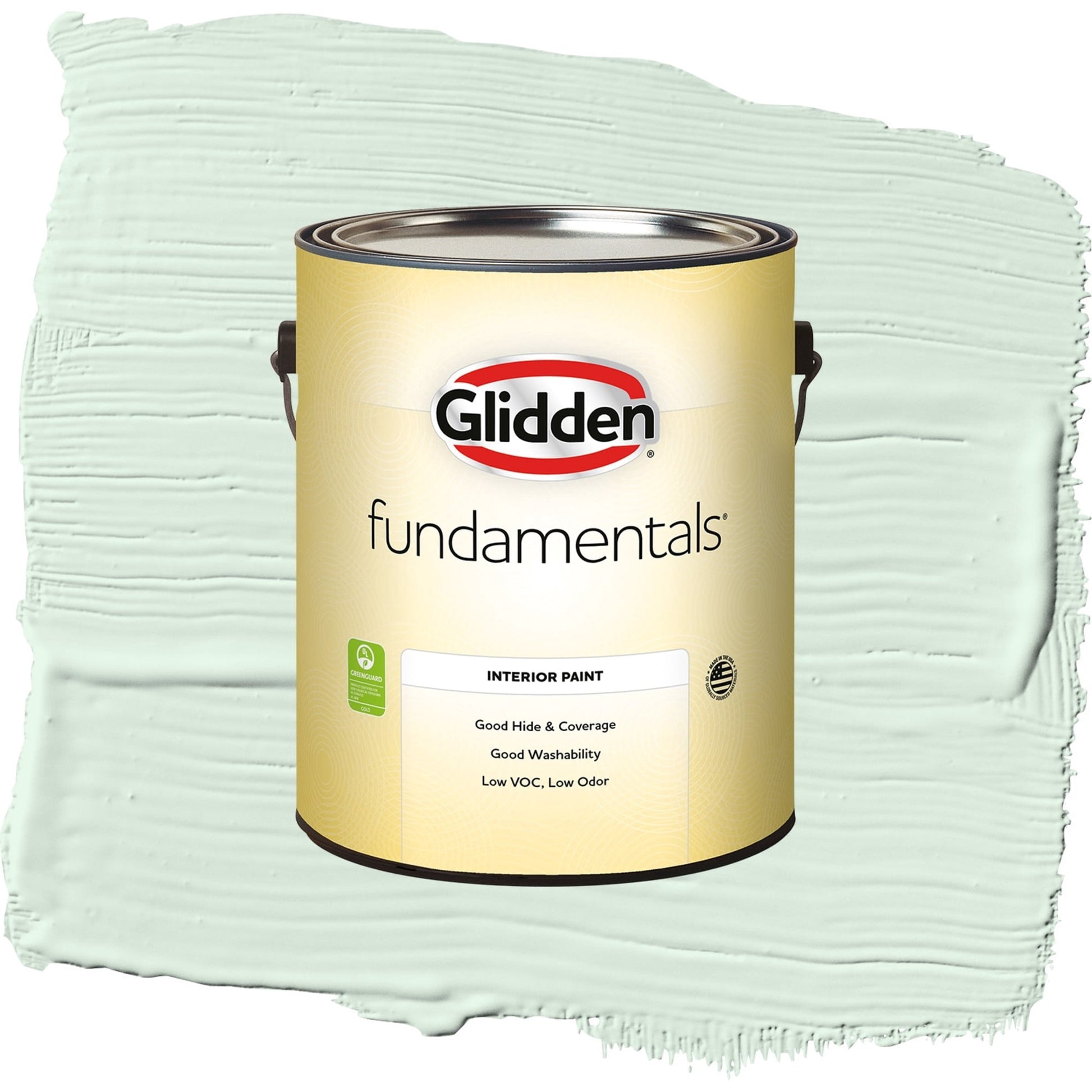 Glidden Fundamentals Tint of Green / Green, Semi-Gloss Interior Paint, 1 Gallon