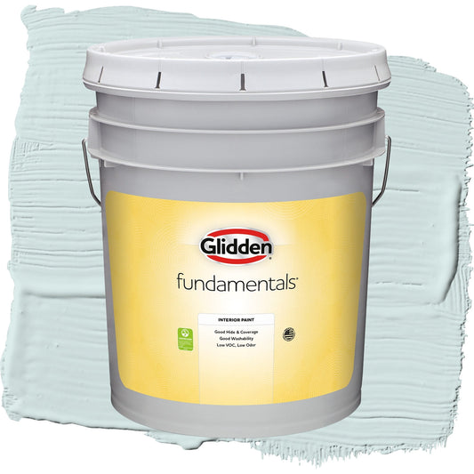 Glidden Fundamentals Watery Blue / Aqua Eggshell Interior Paint, 5 Gallon