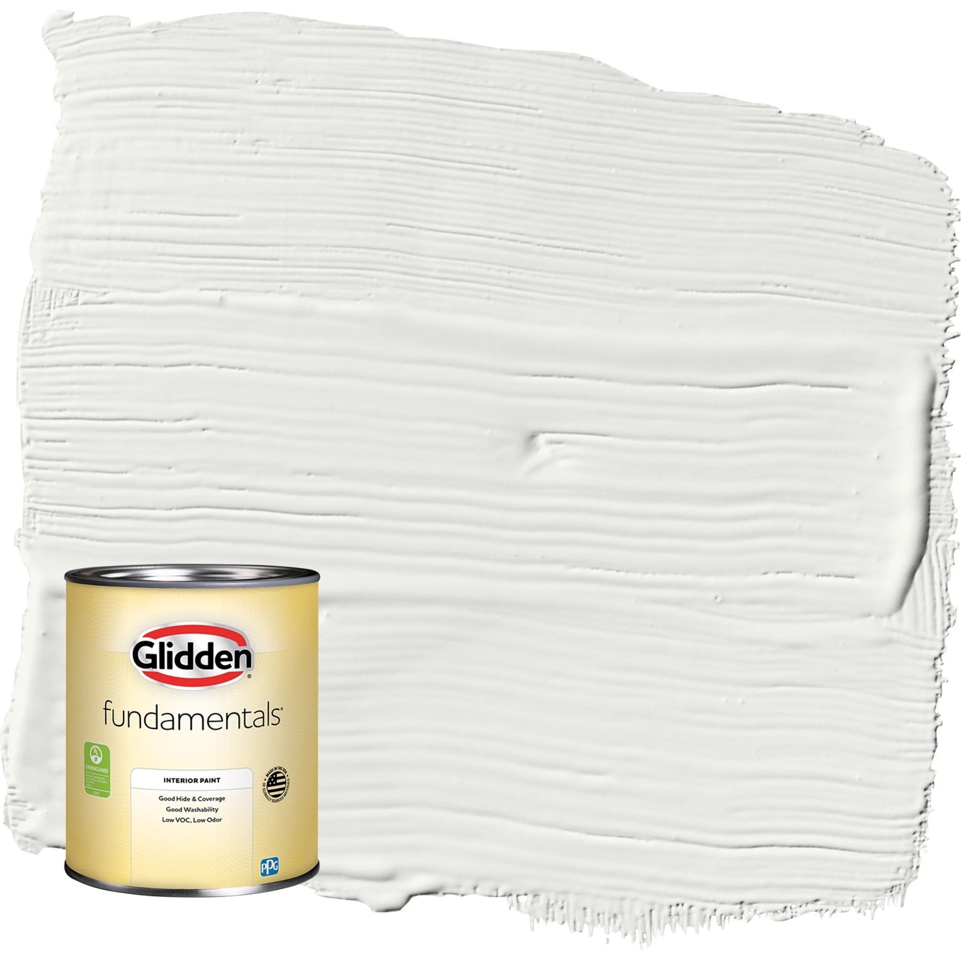 Glidden Fundamentals Pintura Interior Blanca Semibrillante Lista para Llevar, 1 Cuarto