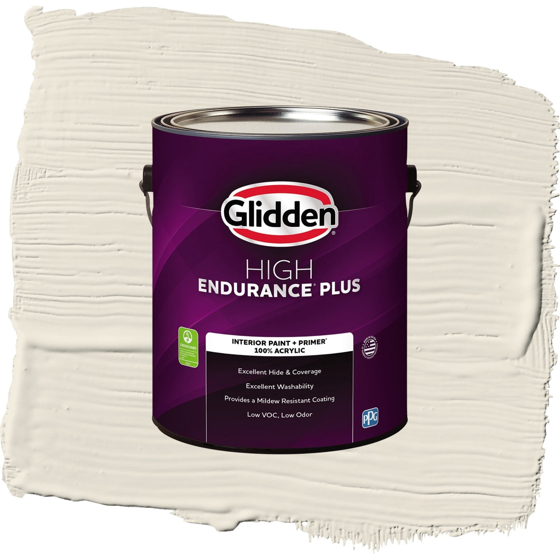 Glidden HEP Focus / Off White Semi-Gloss Interior Paint with Primer, 1 Gallon