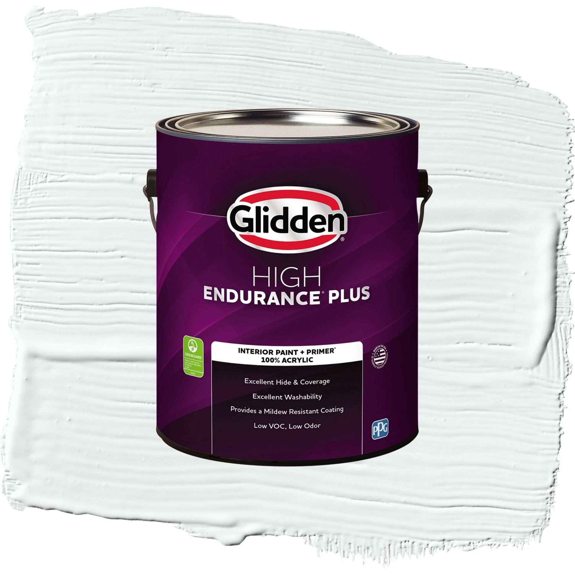 Glidden HEP Moonlit Snow / Gray, Semi-Gloss Interior Paint with Primer, 1 Gallon