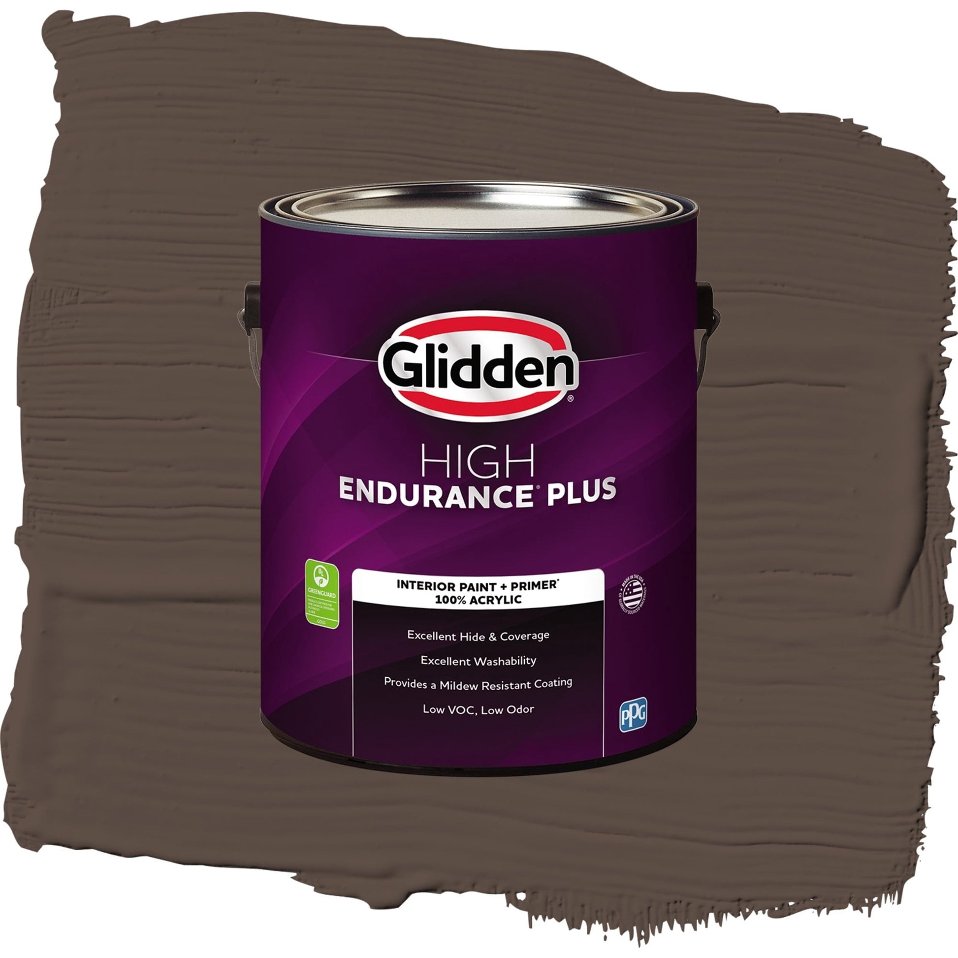 Glidden HEP Sarsaparilla / Brown, Semi-Gloss Interior Paint with Primer, 1 Gallon