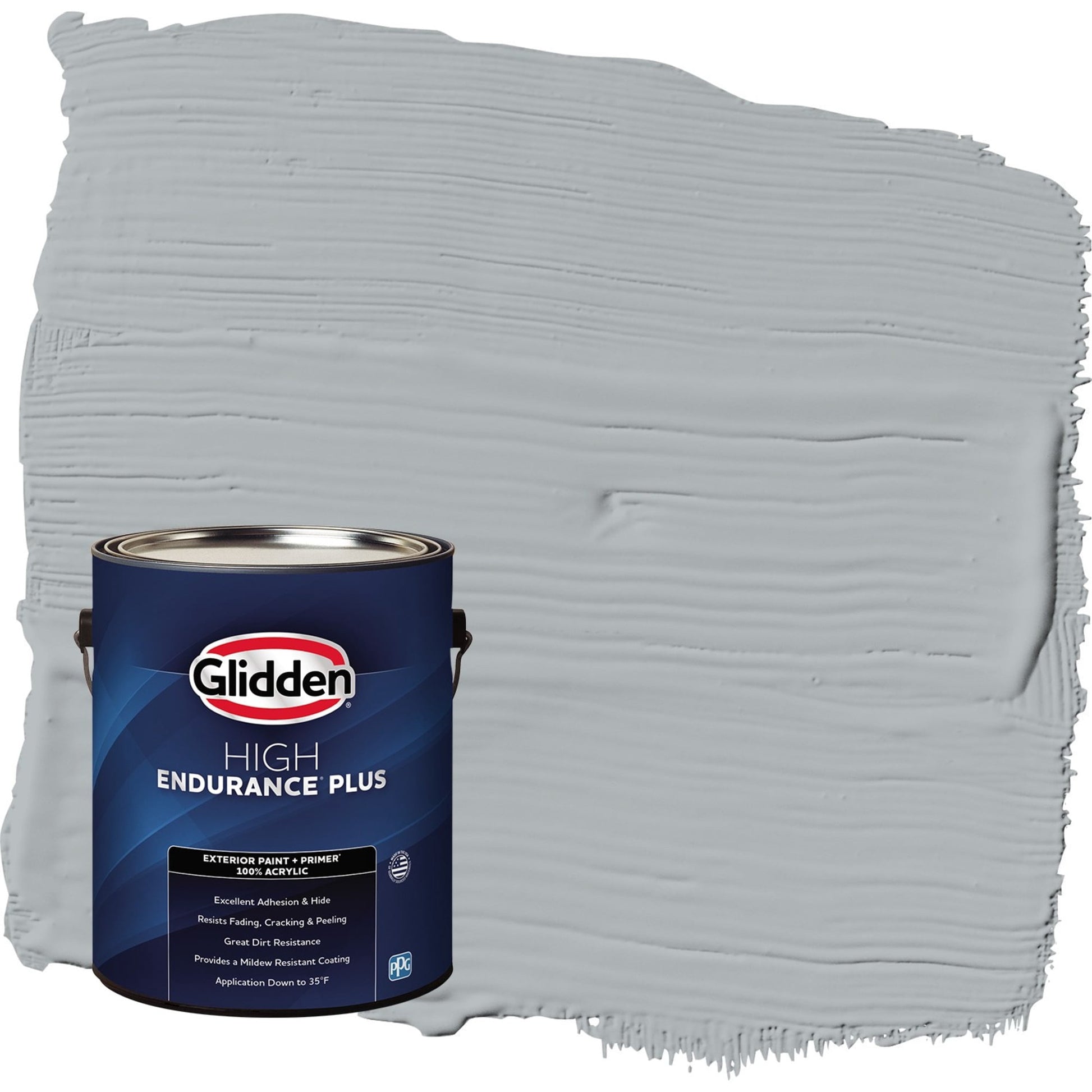 Glidden HEP Stargazer / Gray Semi-Gloss Exterior Paint with Primer, 1 Gallon