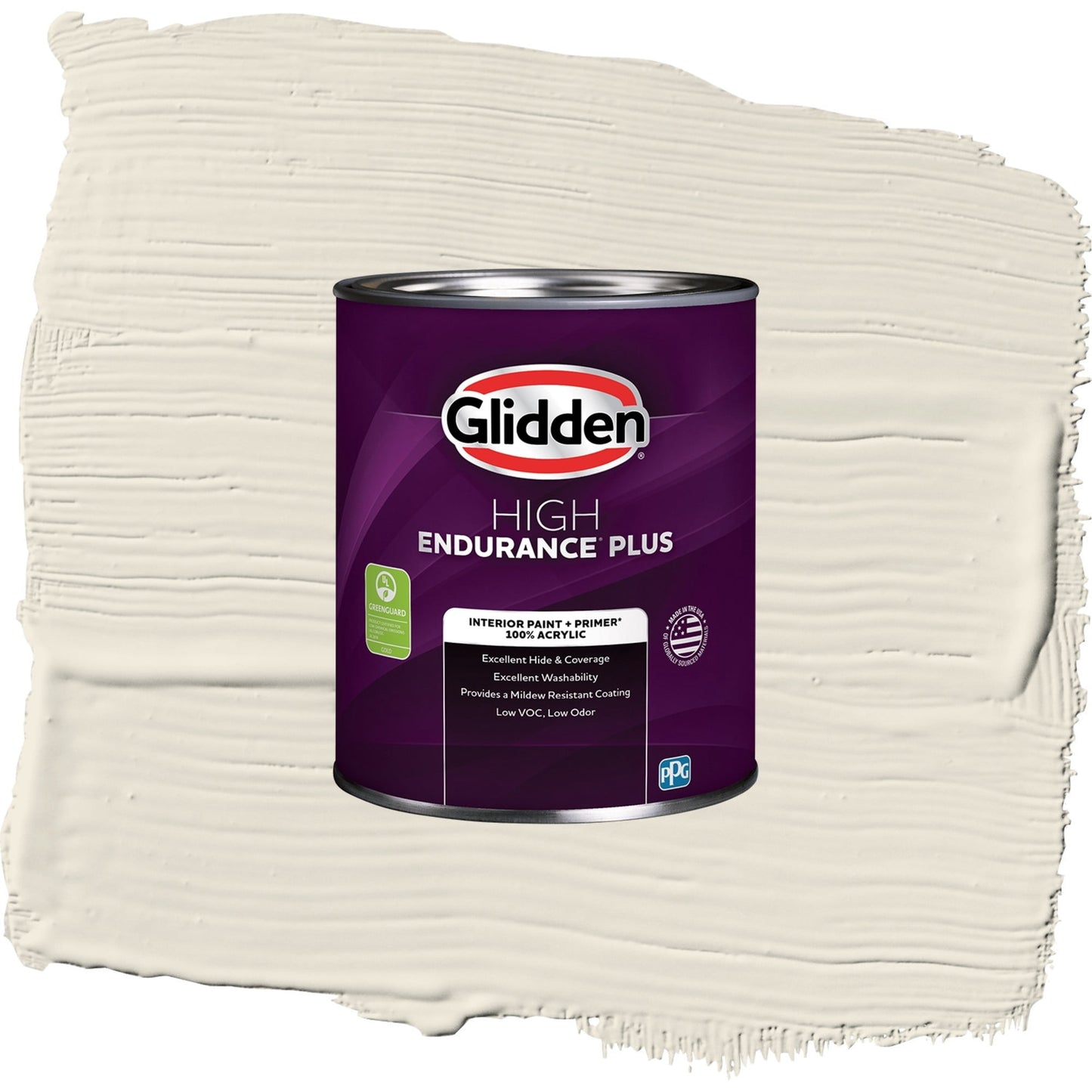 Glidden HEP Focus / Off White Semi-Gloss Interior Paint with Primer, 1 Quart