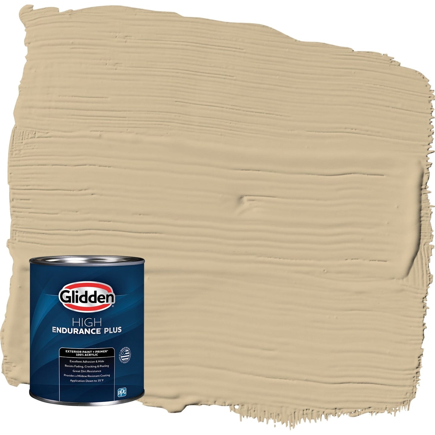 Glidden HEP Spiced Vinegar / Beige Semi-Gloss Exterior Paint with Primer, 1 Quart