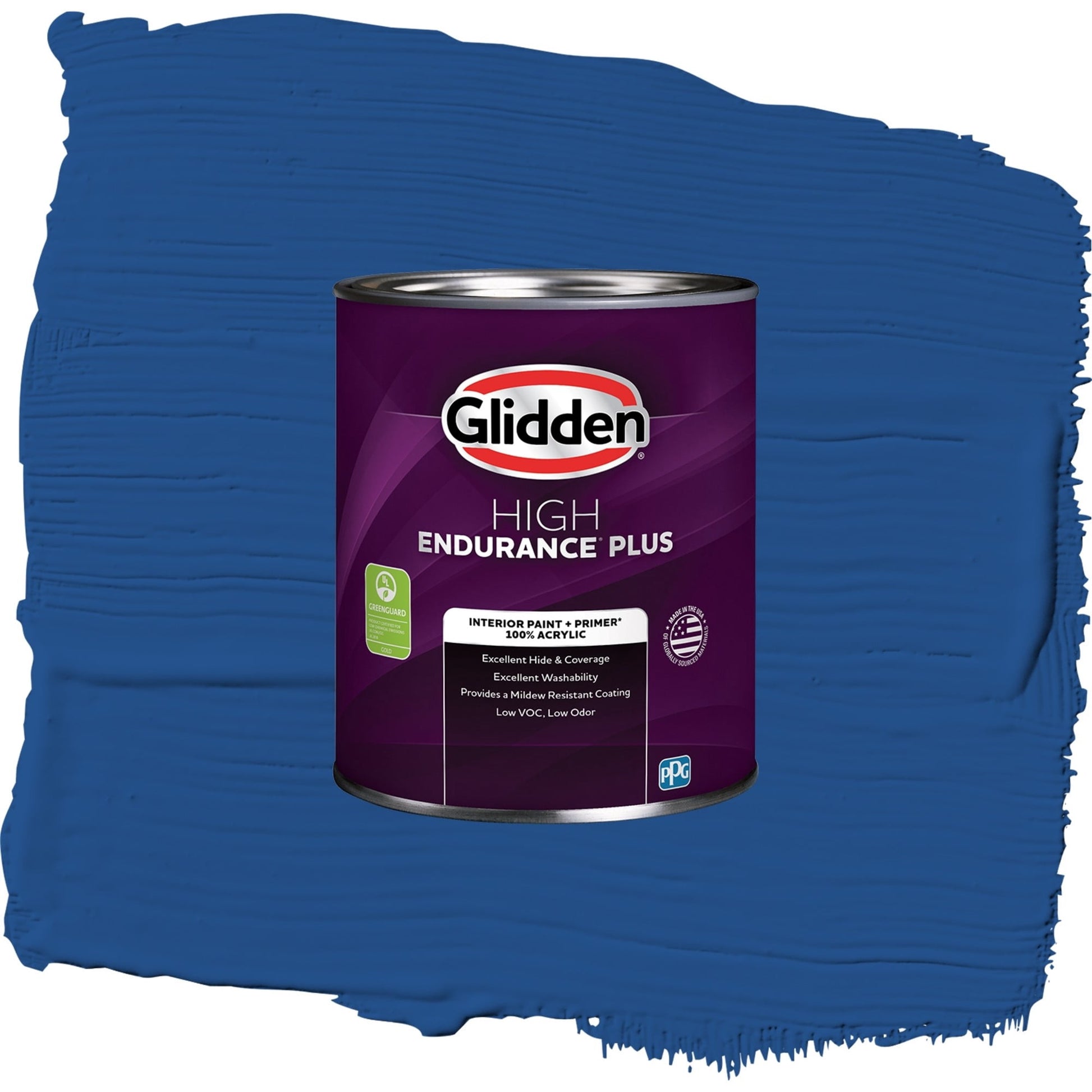 Glidden HEP Brilliant Blue / Blue, Eggshell Interior Paint with Primer, 1 Quart