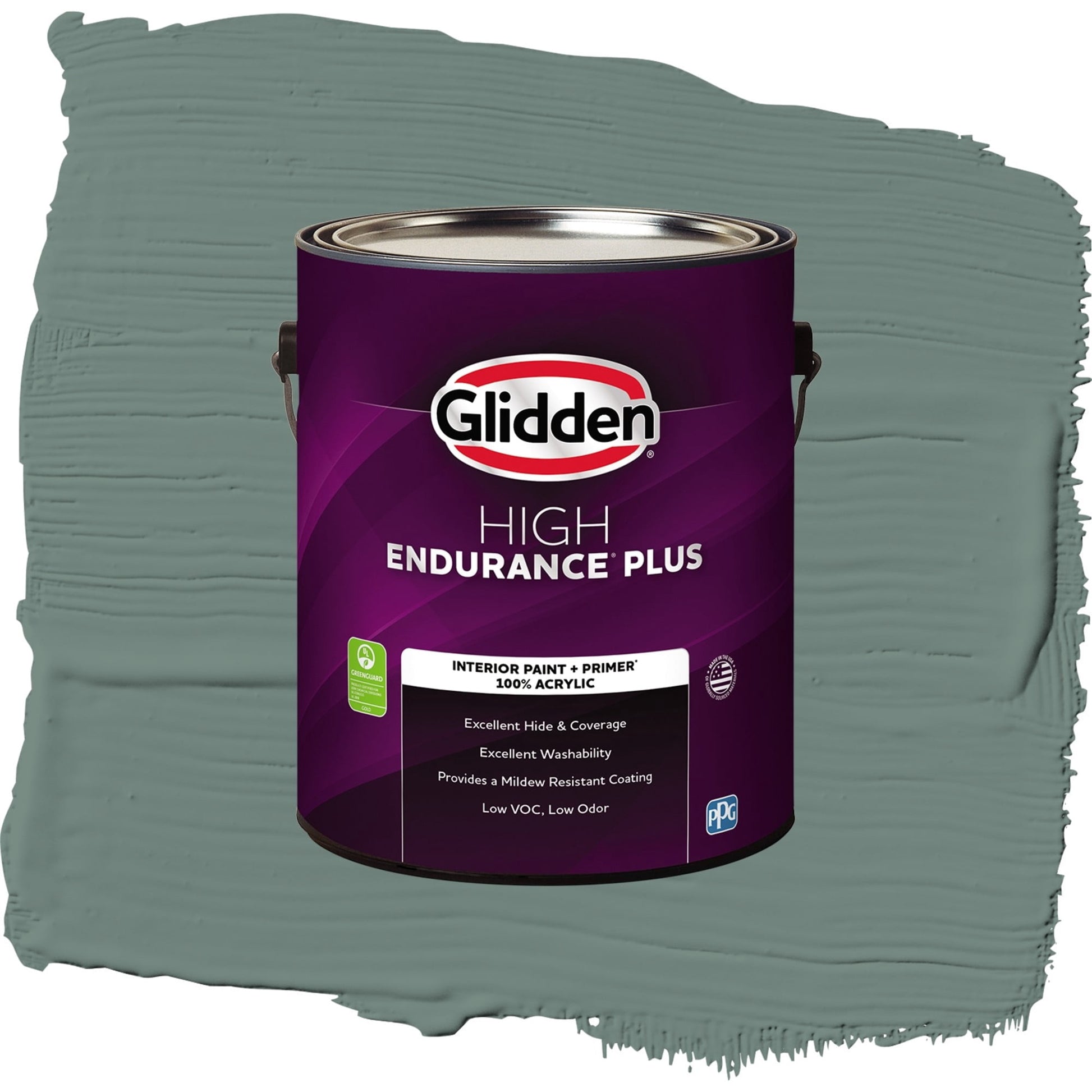 Glidden HEP Dwarf Spruce Interior Paint + Primer Flat , 1 Gallon