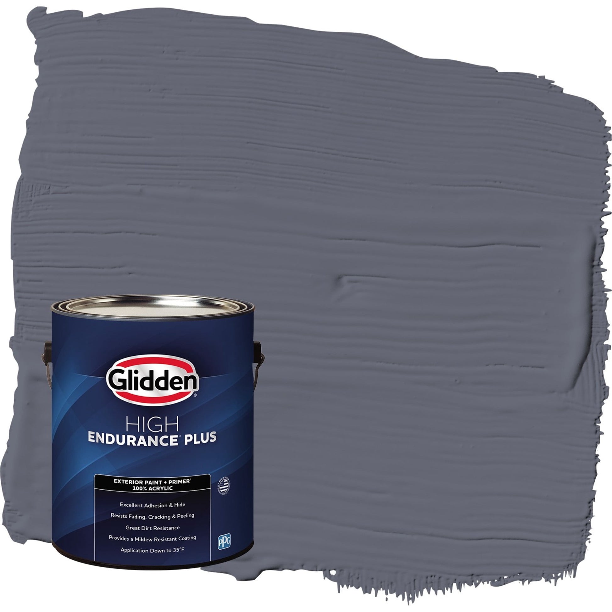 Glidden HEP Alley Cat / Purple Flat Exterior Paint with Primer, 1 Gallon