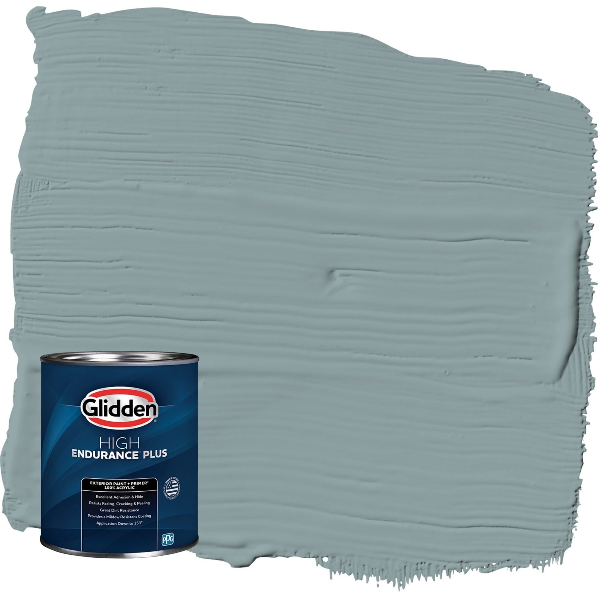 Glidden HEP Aqua Smoke / Blue Semi-Gloss Exterior Paint with Primer, 1 Quart