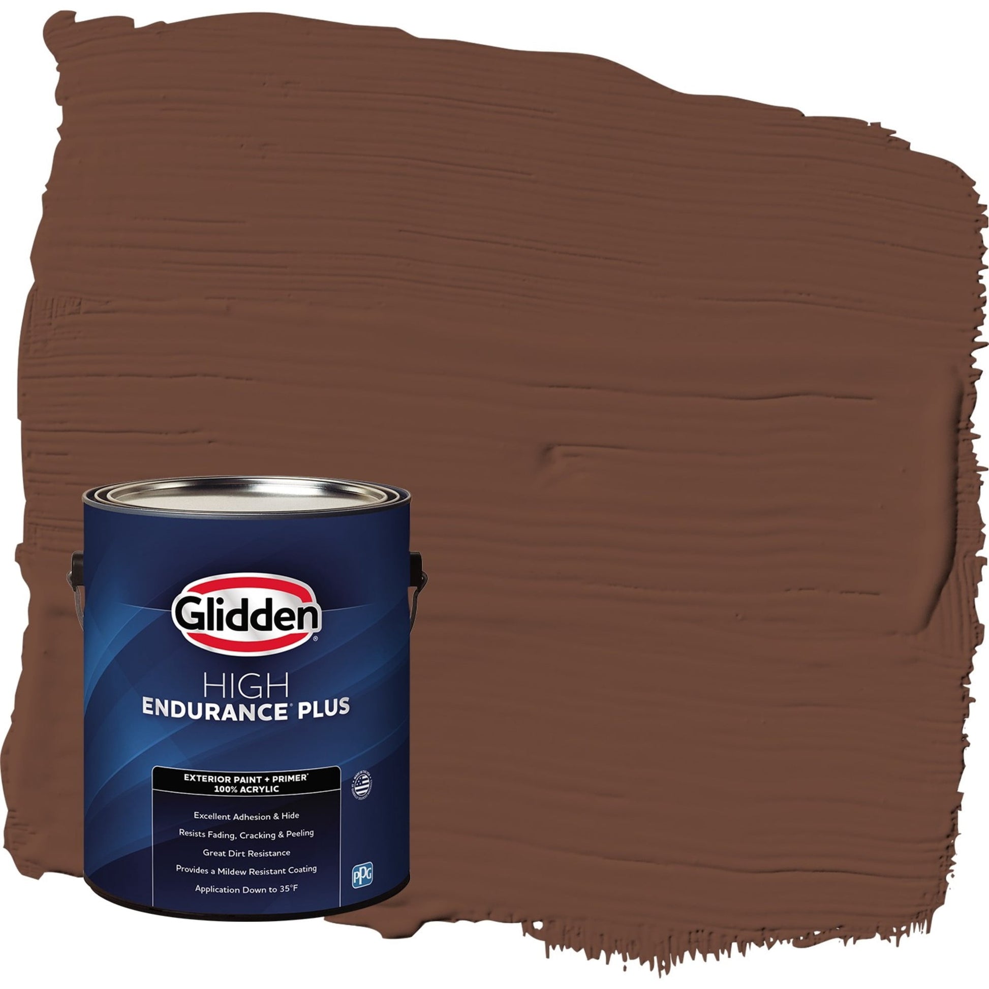 Glidden HEP Bird House Brown / Brown Semi-Gloss Exterior Paint with Primer, 1 Gallon