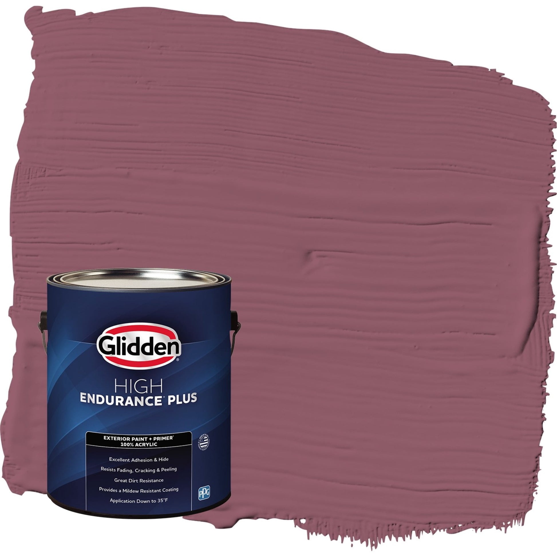 Glidden HEP Cabernet / Purple Semi-Gloss Exterior Paint with Primer, 1 Gallon