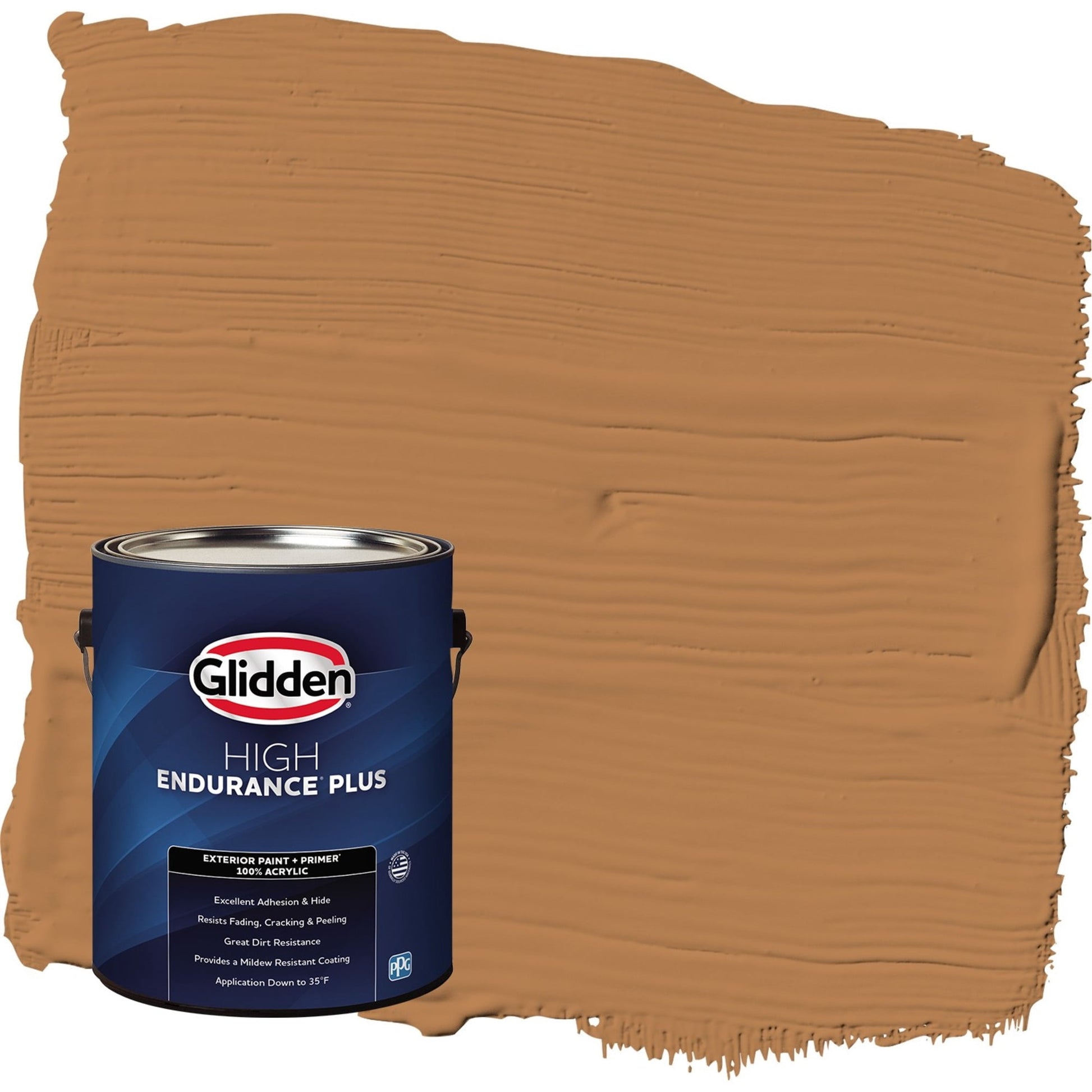 Glidden HEP Cowboy Hat / Orange Satin Exterior Paint with Primer, 1 Gallon