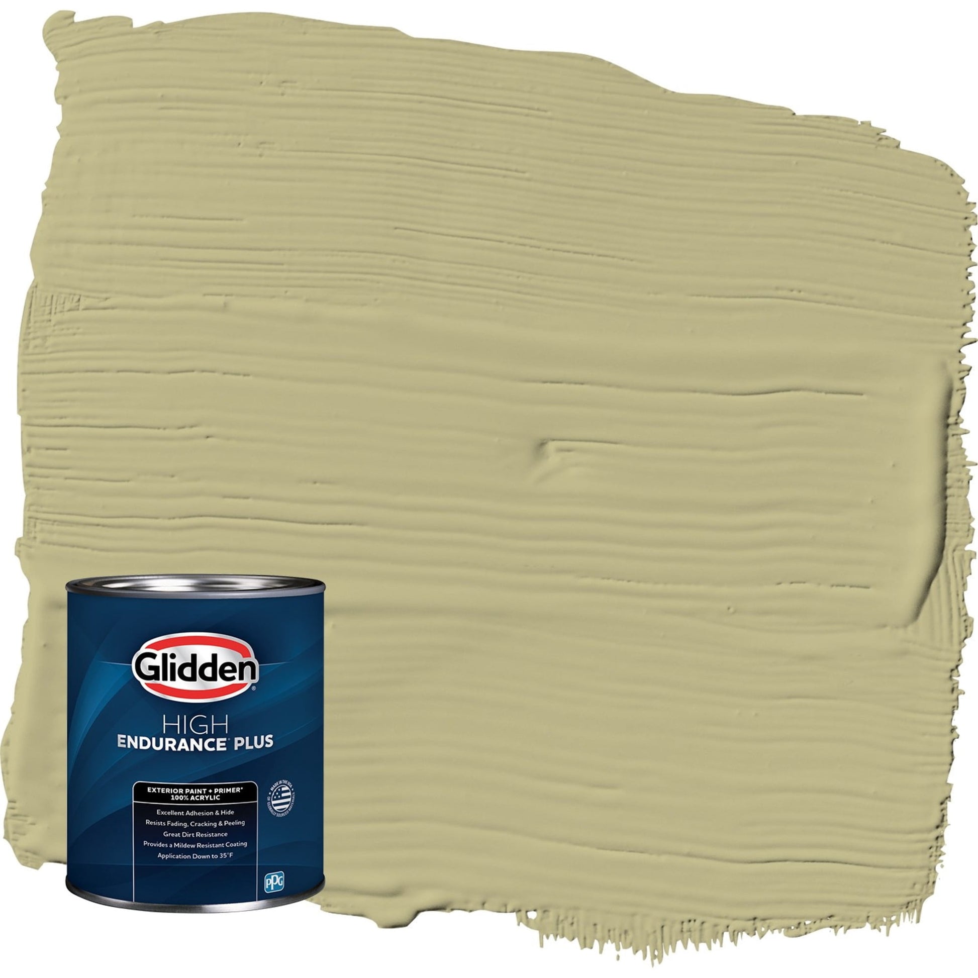 Glidden HEP Cress Green / Green Satin Exterior Paint with Primer, 1 Quart