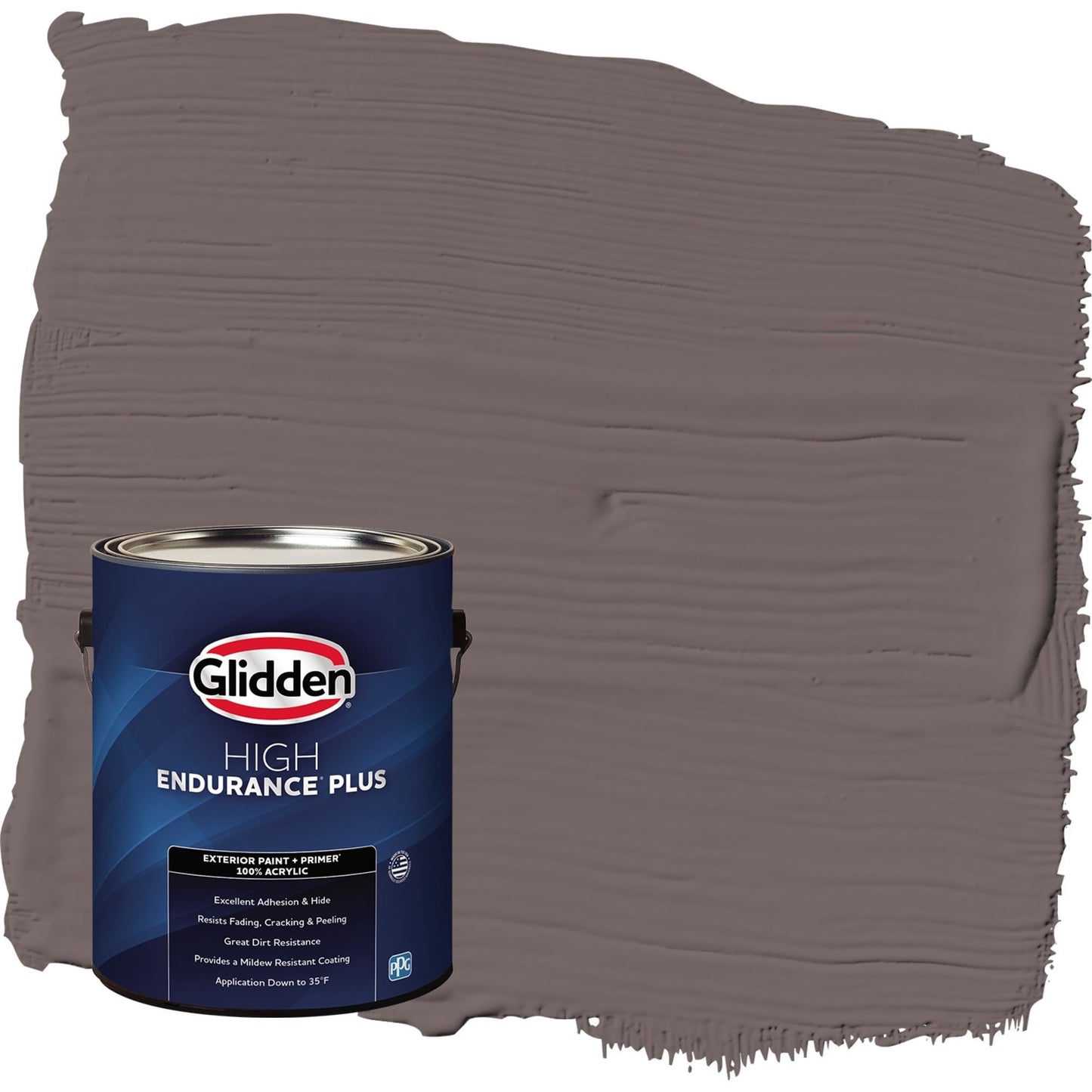 Glidden HEP Eagle Eye / Brown Flat Exterior Paint with Primer, 1 Gallon