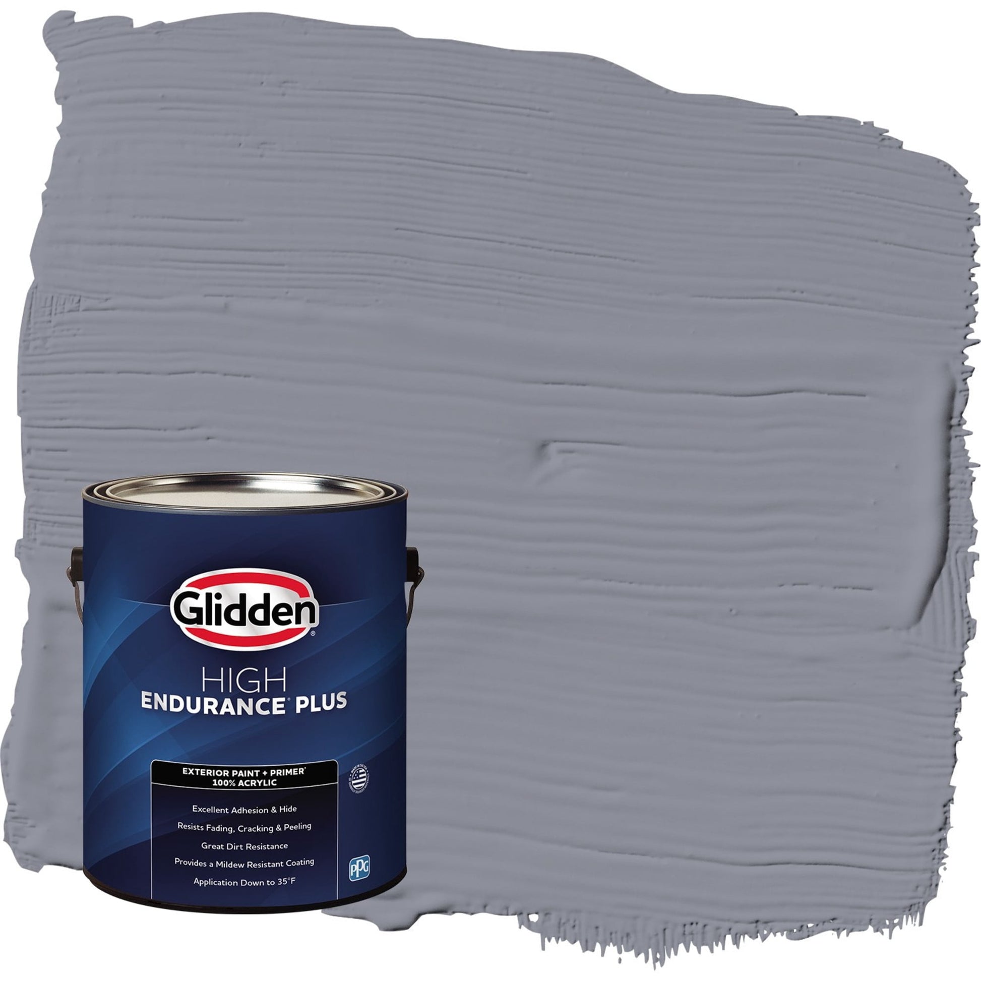 Glidden HEP Flannel Pajamas / Grey Flat Exterior Paint with Primer, 1 Gallon