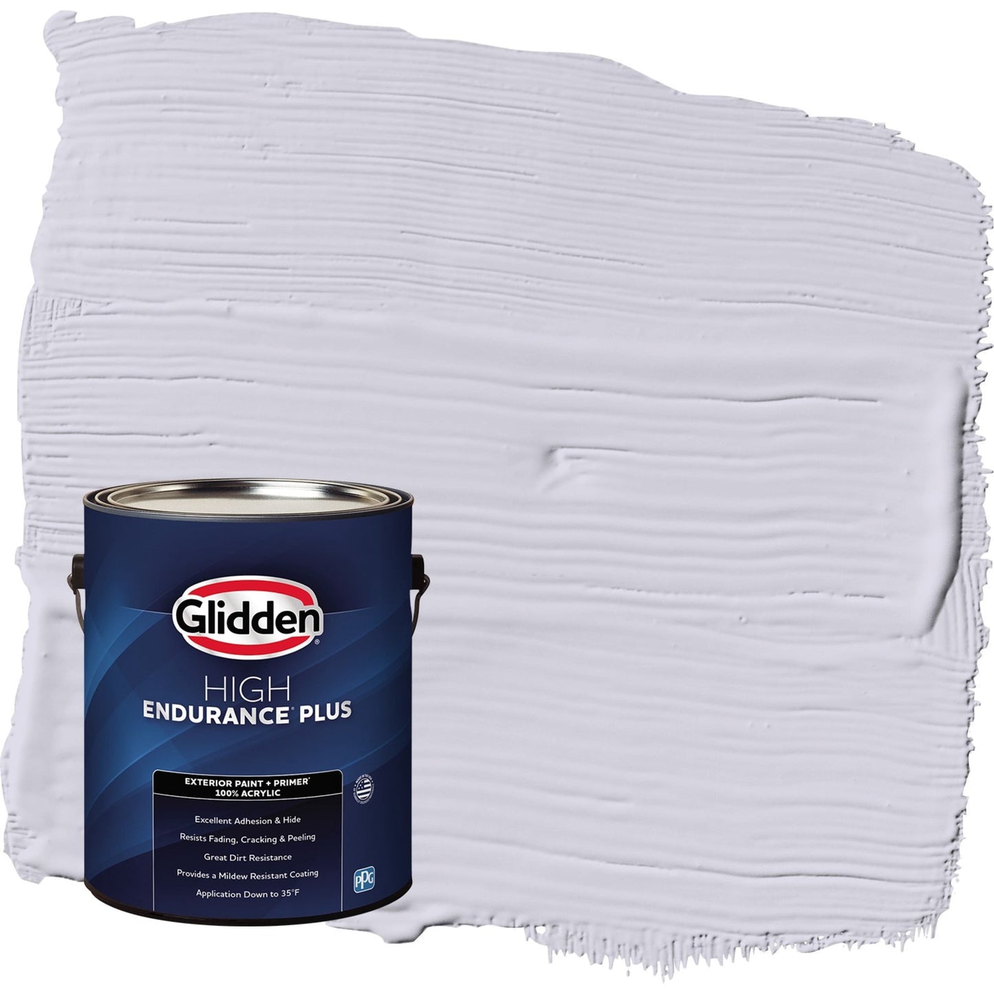 Glidden HEP Frosted Lilac / Purple Flat Exterior Paint with Primer, 1 Gallon