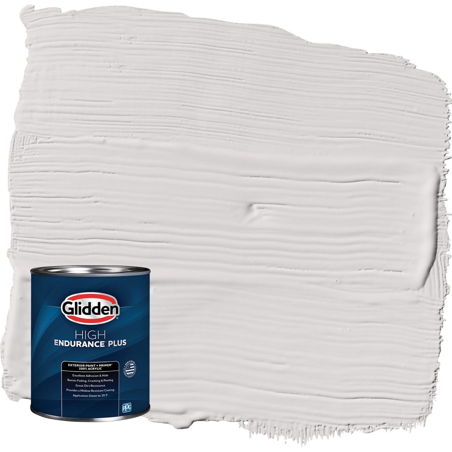 Glidden HEP Go To Gray / Grey Satin Exterior Paint with Primer, 1 Quart