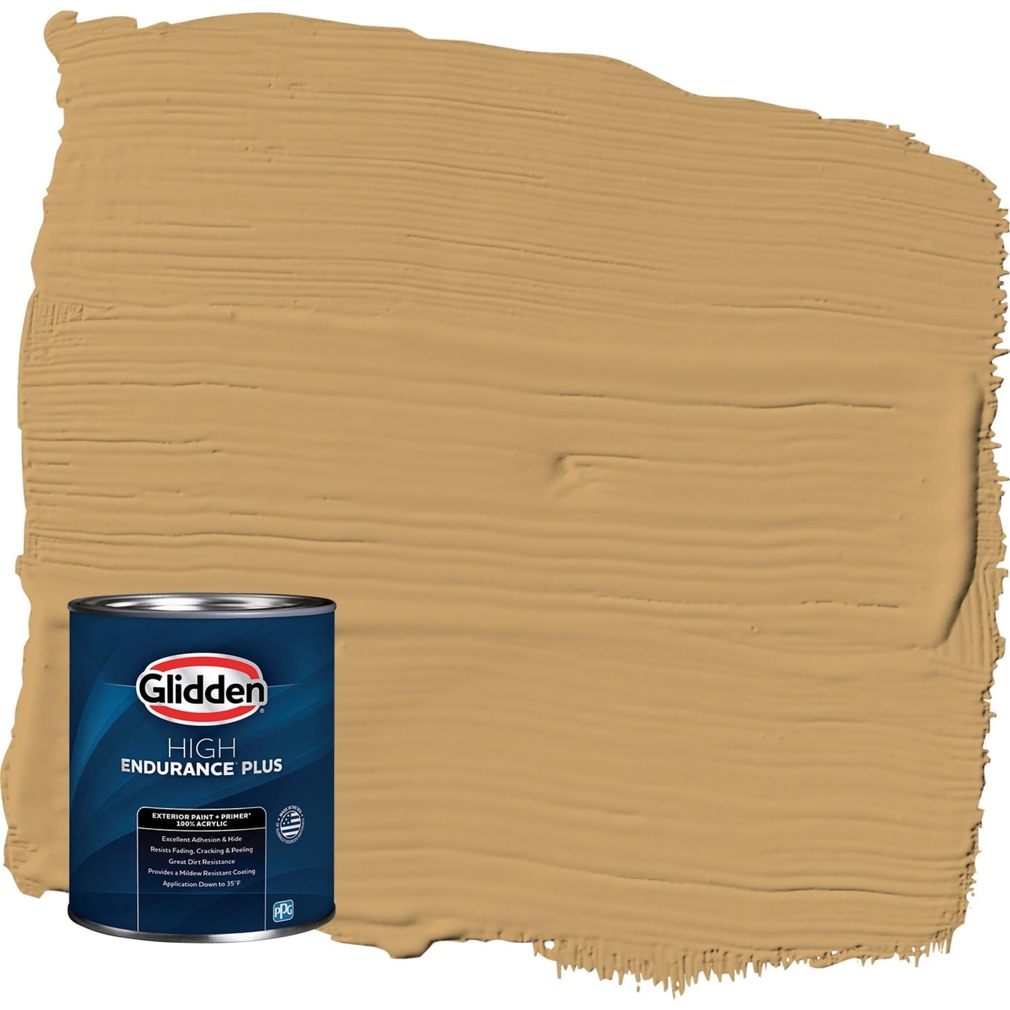 Glidden HEP Good Life / Yellow Satin Exterior Paint with Primer, 1 Quart