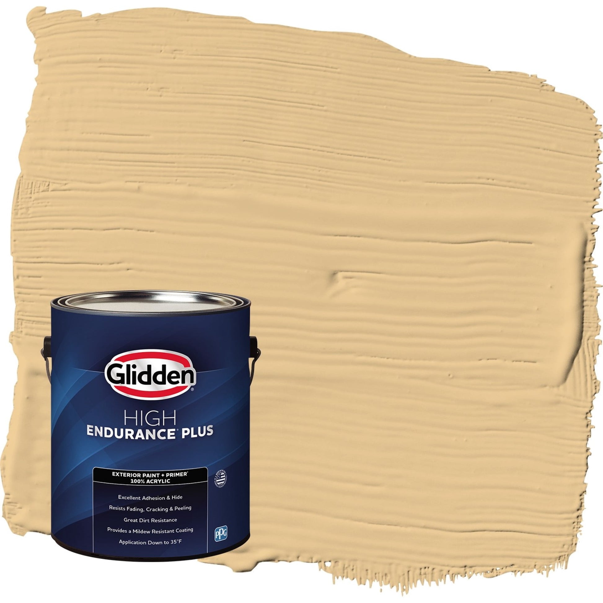 Glidden HEP Halo / Yellow Flat Exterior Paint with Primer, 1 Gallon