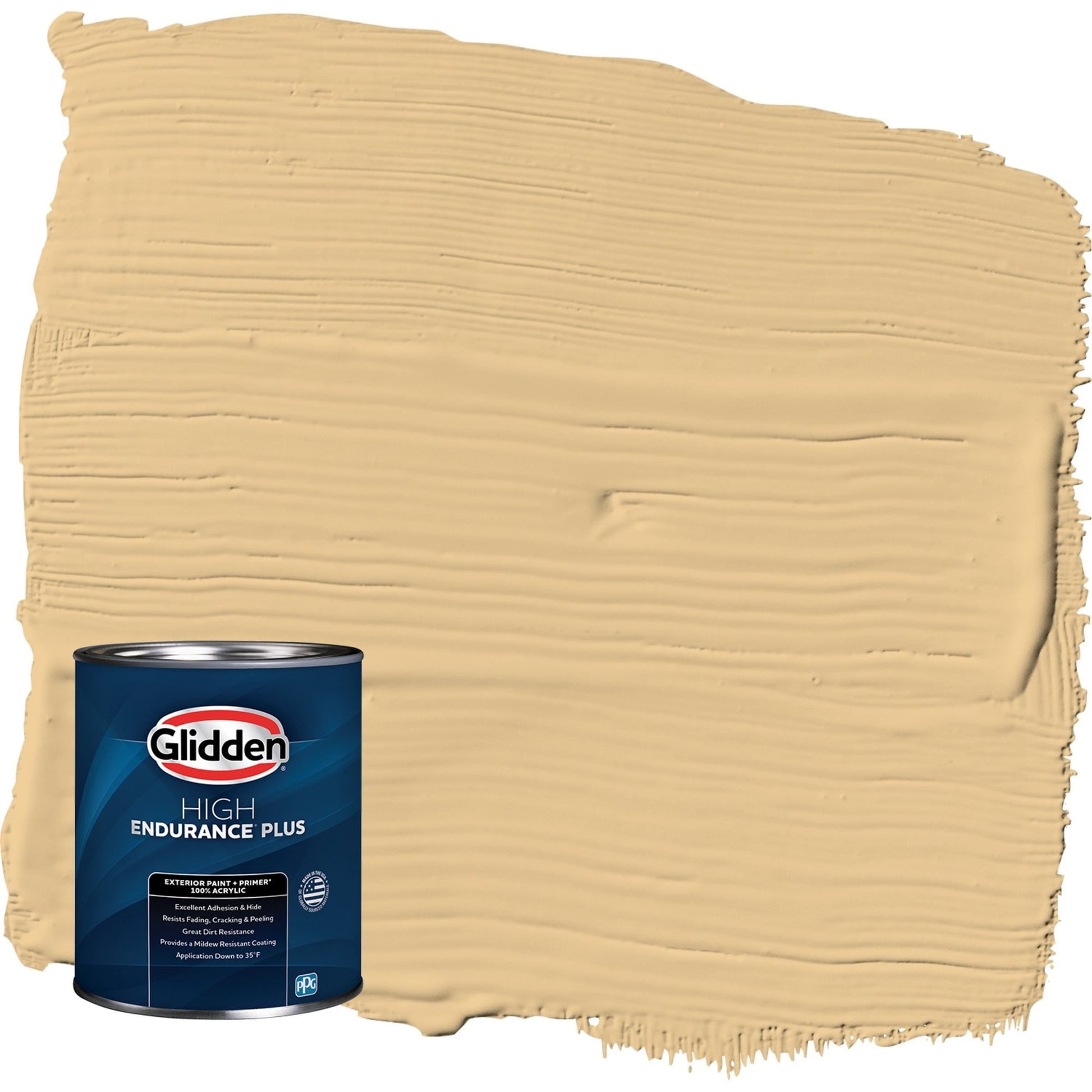 Glidden HEP Halo / Yellow Satin Exterior Paint with Primer, 1 Quart