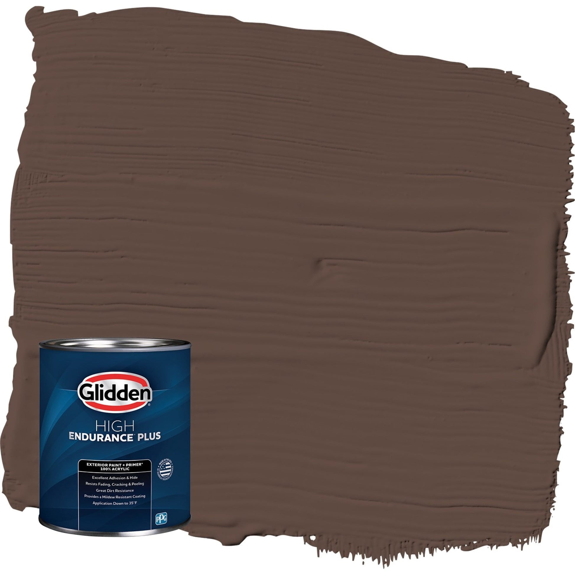 Glidden HEP Little Bear / Brown Semi-Gloss Exterior Paint with Primer, 1 Quart