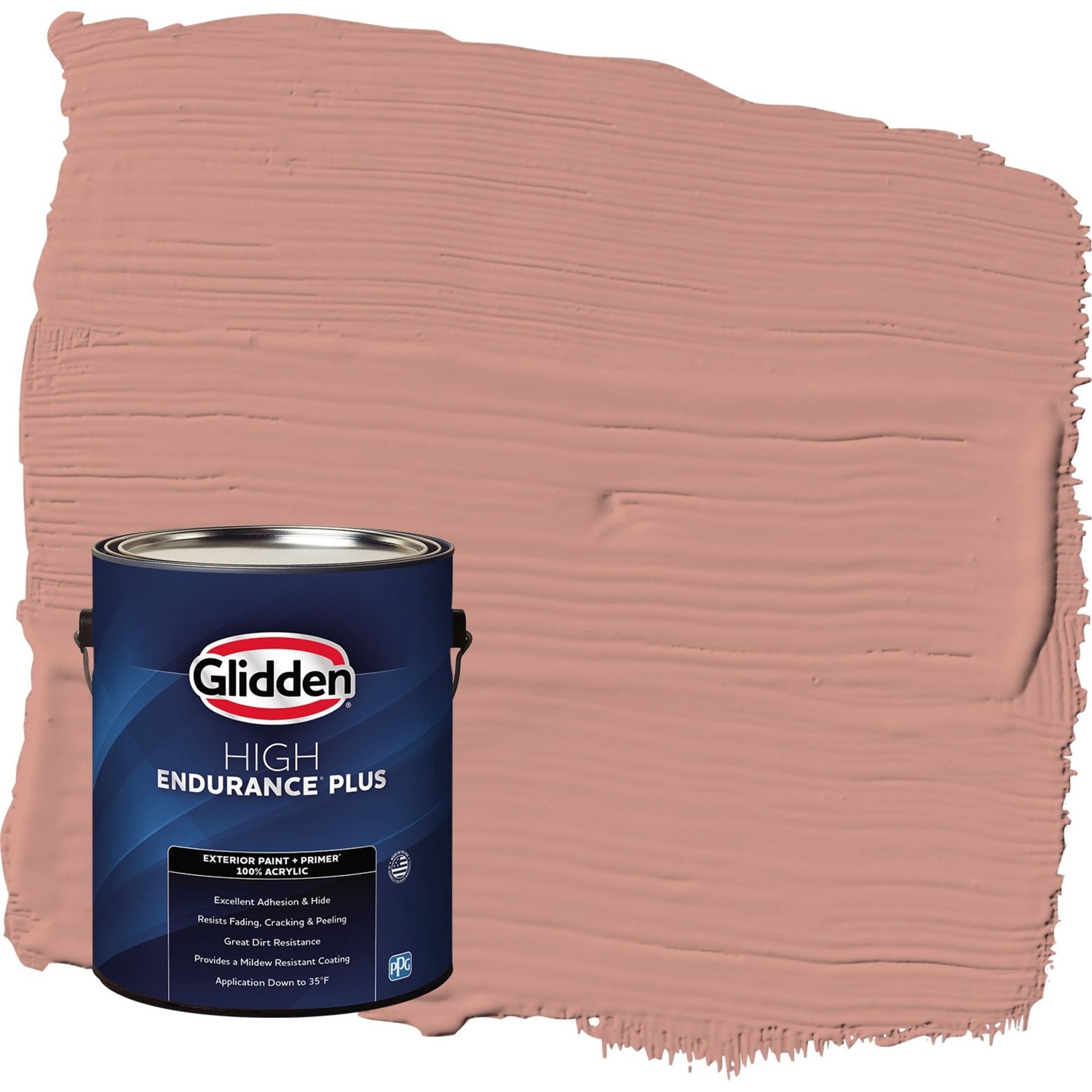 Glidden HEP Long Weekend / Orange Flat Exterior Paint with Primer, 1 Gallon